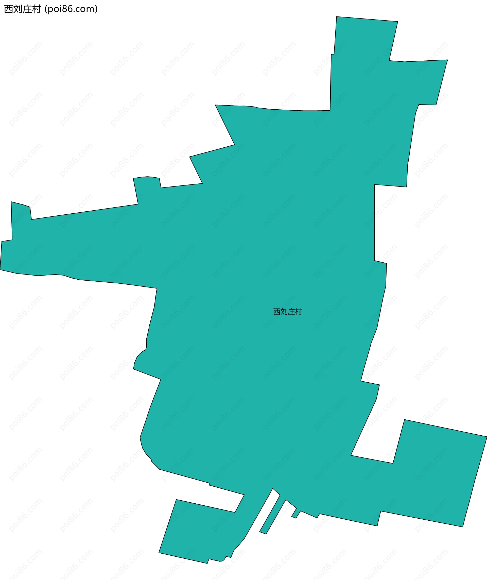 西刘庄村边界地图