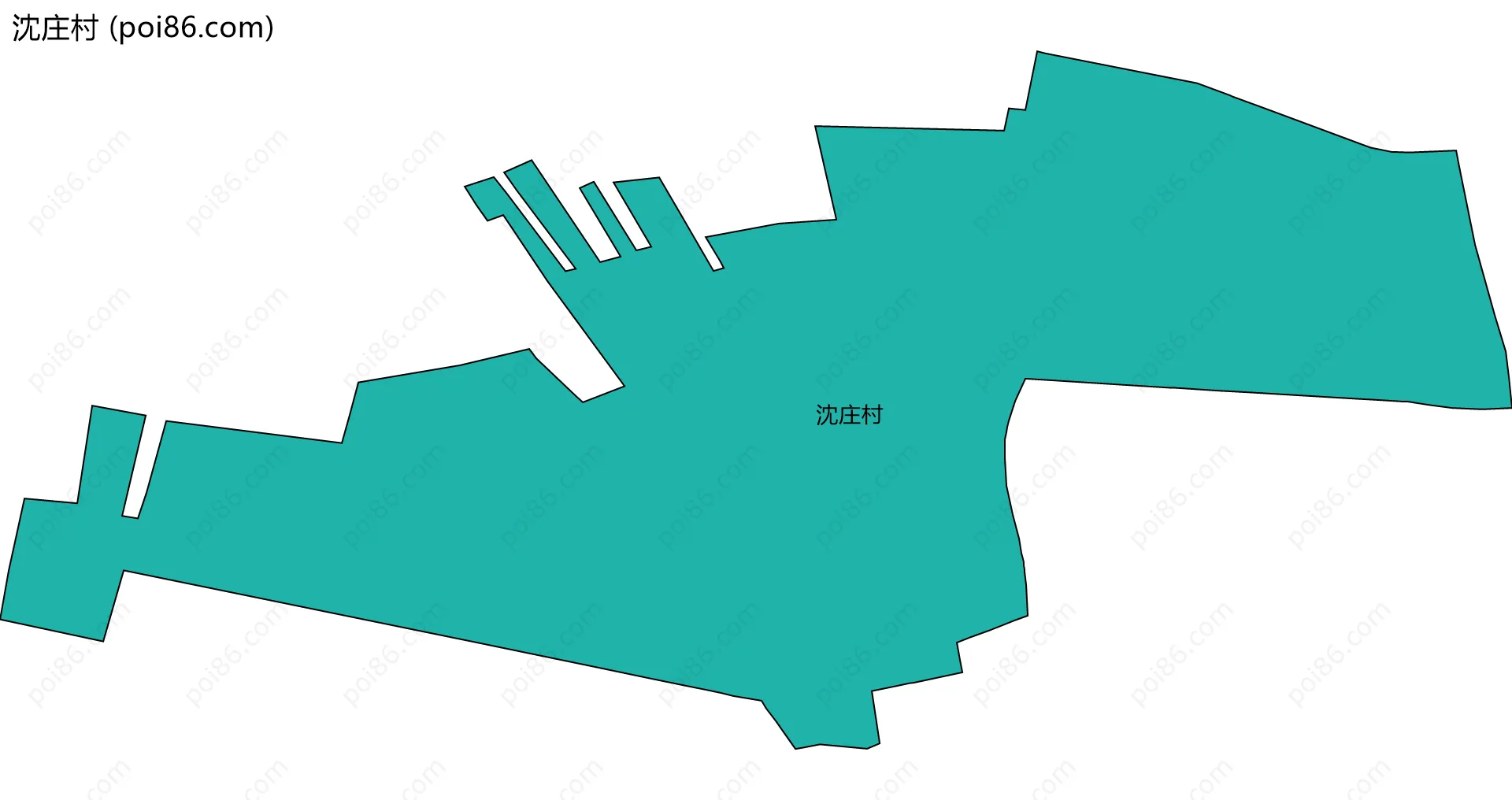 沈庄村边界地图