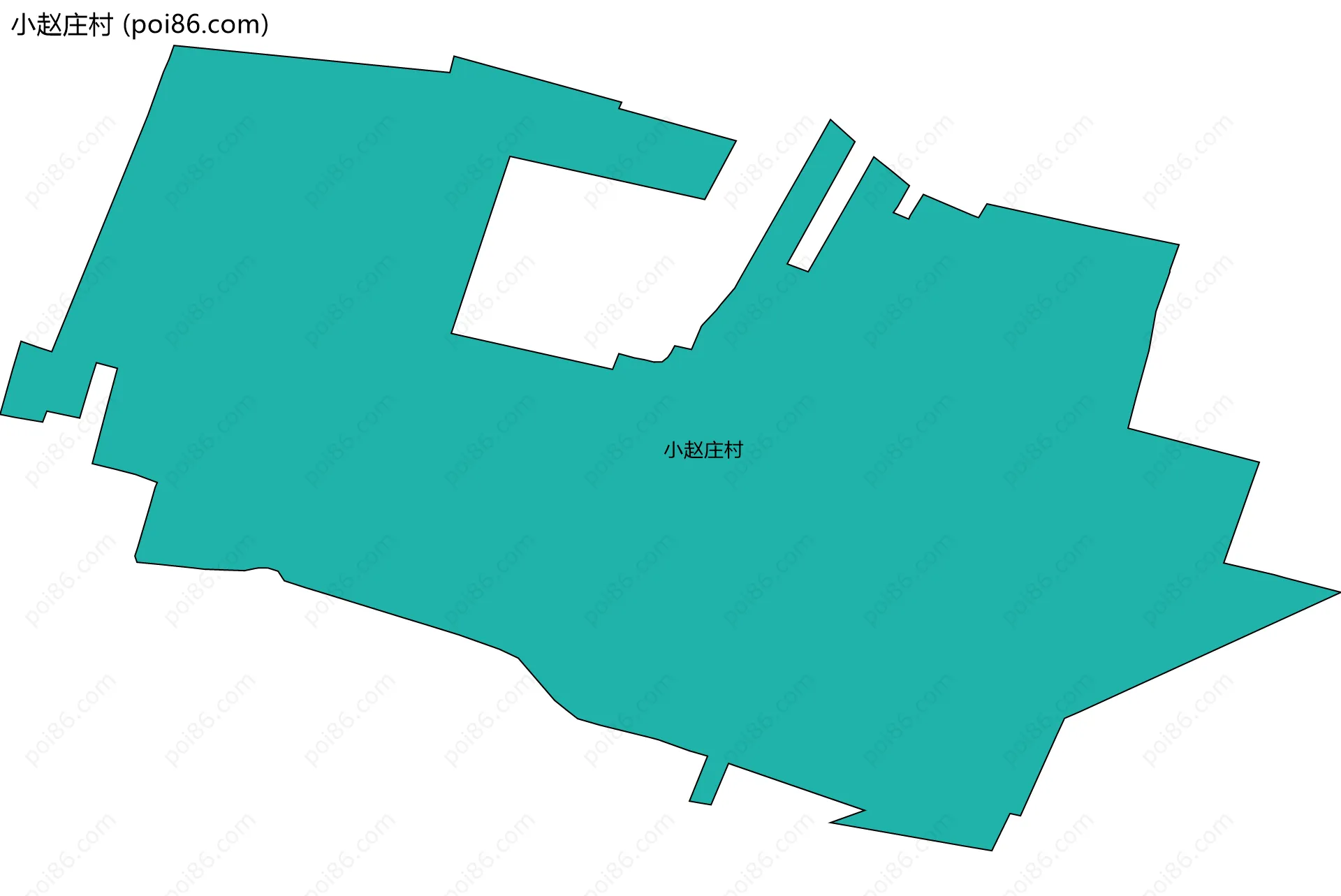 小赵庄村边界地图