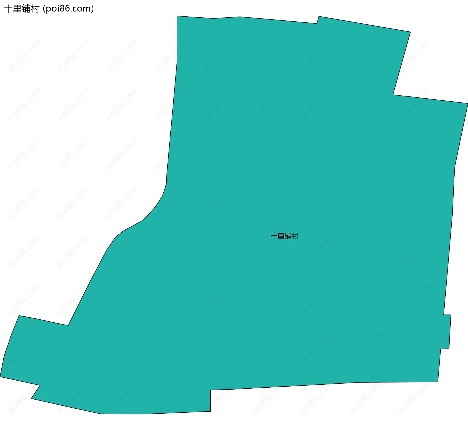 十里铺村边界地图