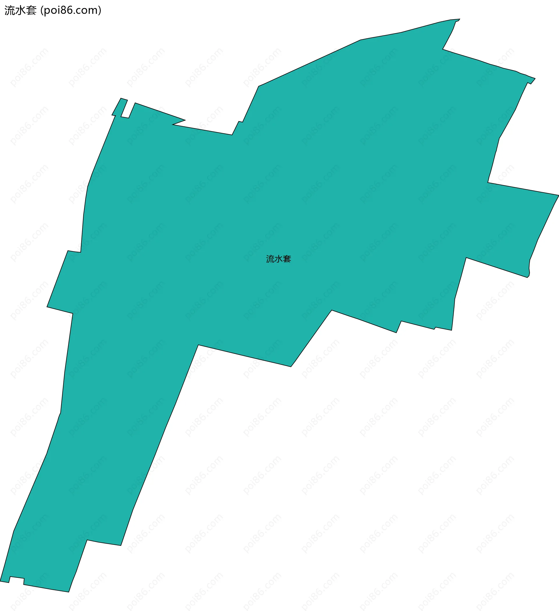 流水套边界地图