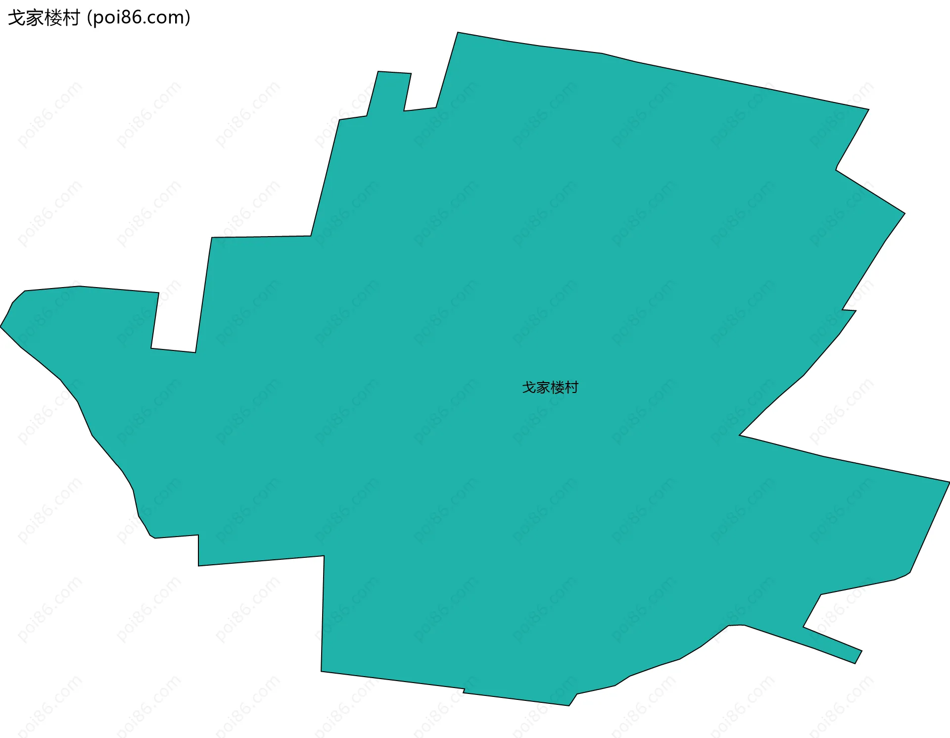 戈家楼村边界地图