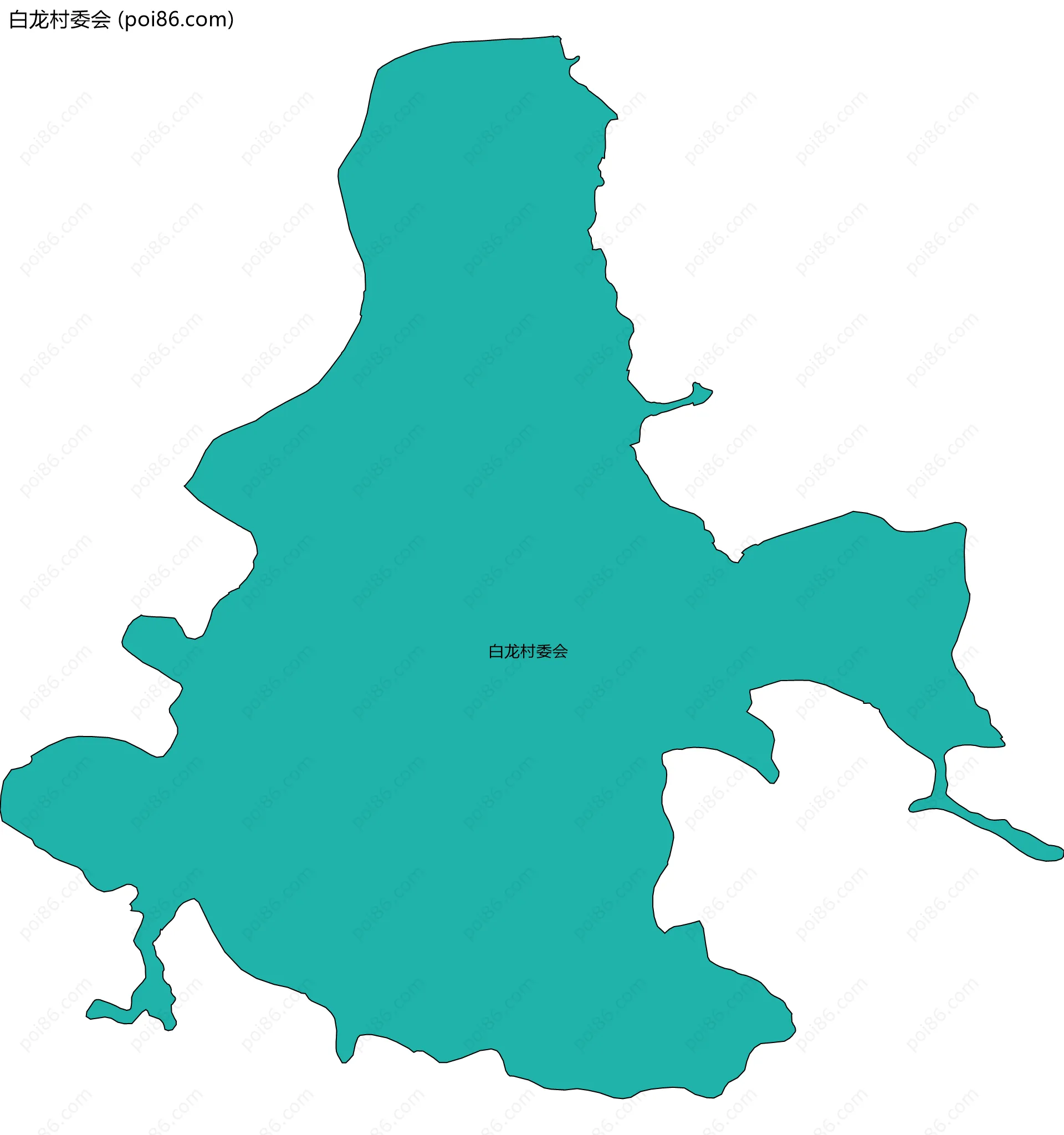 白龙村委会边界地图