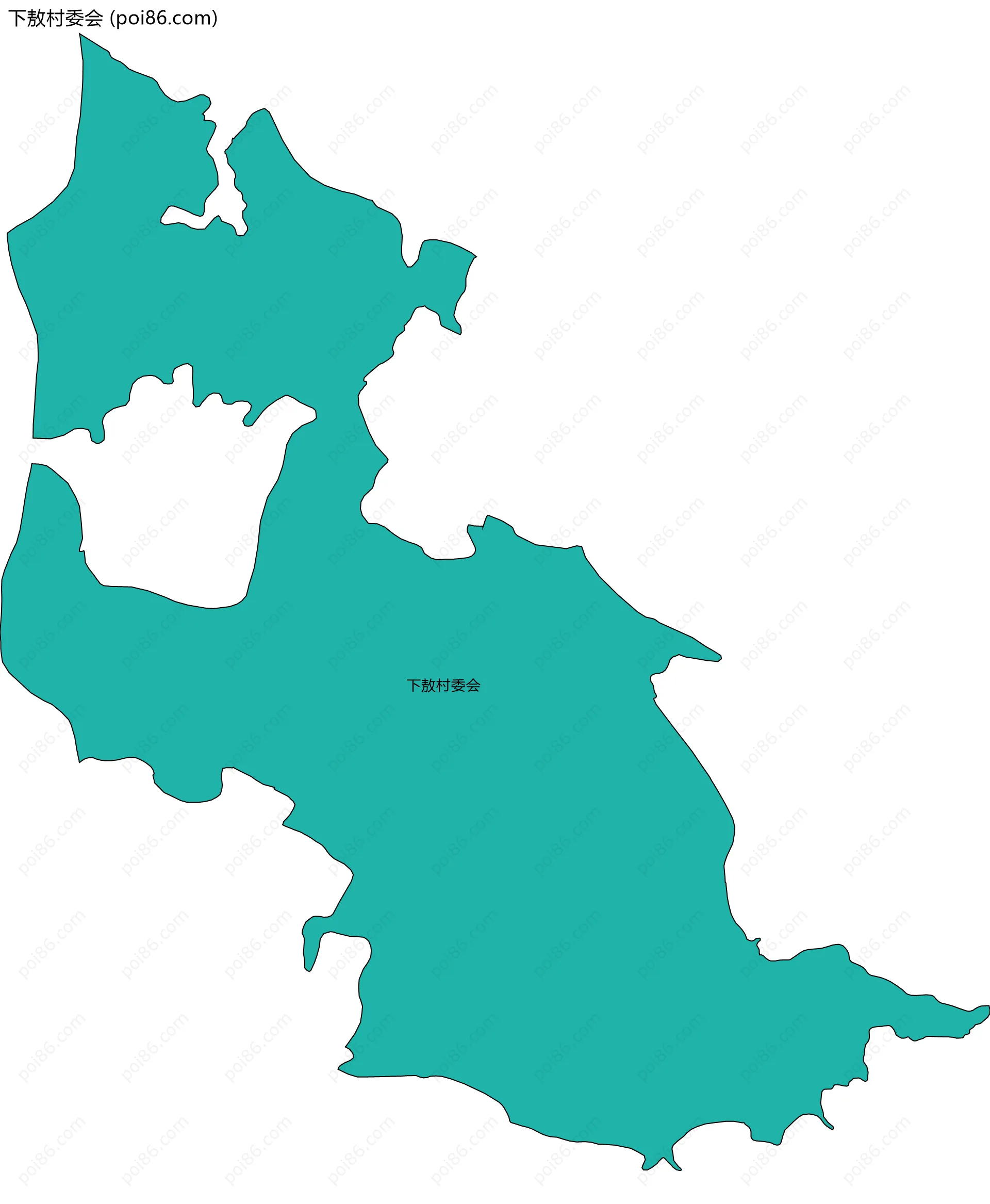 下敖村委会边界地图