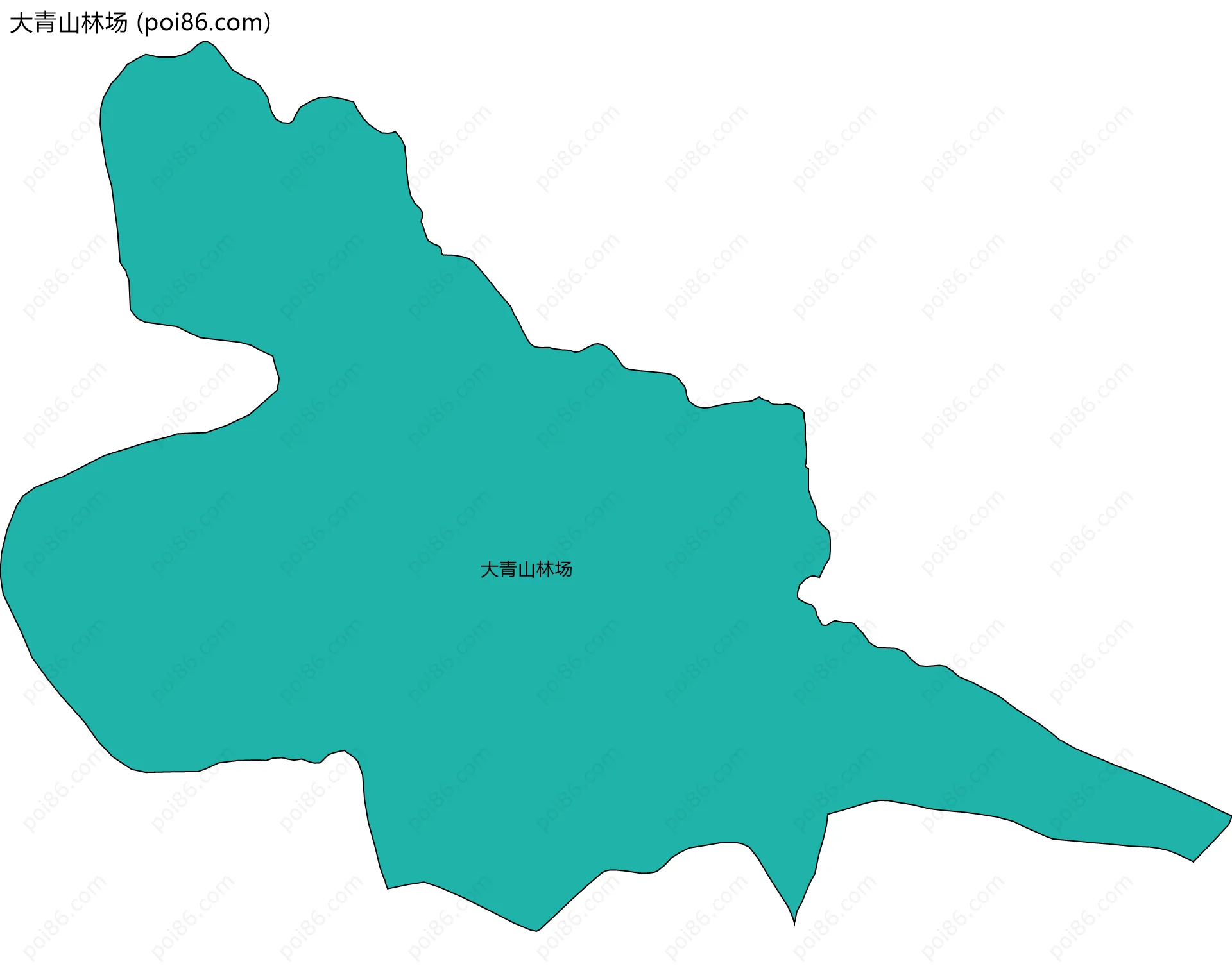大青山林场边界地图