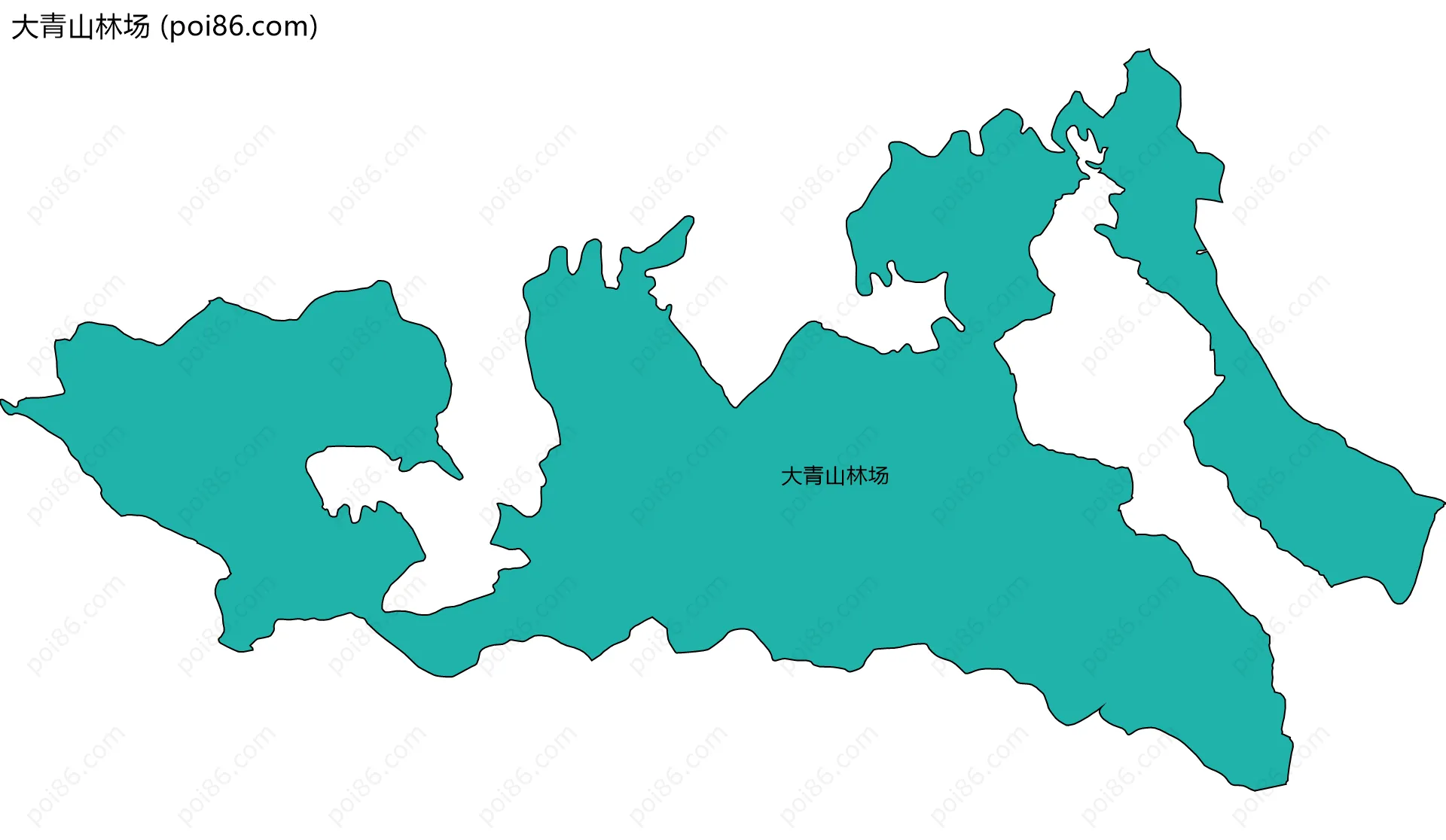 大青山林场边界地图