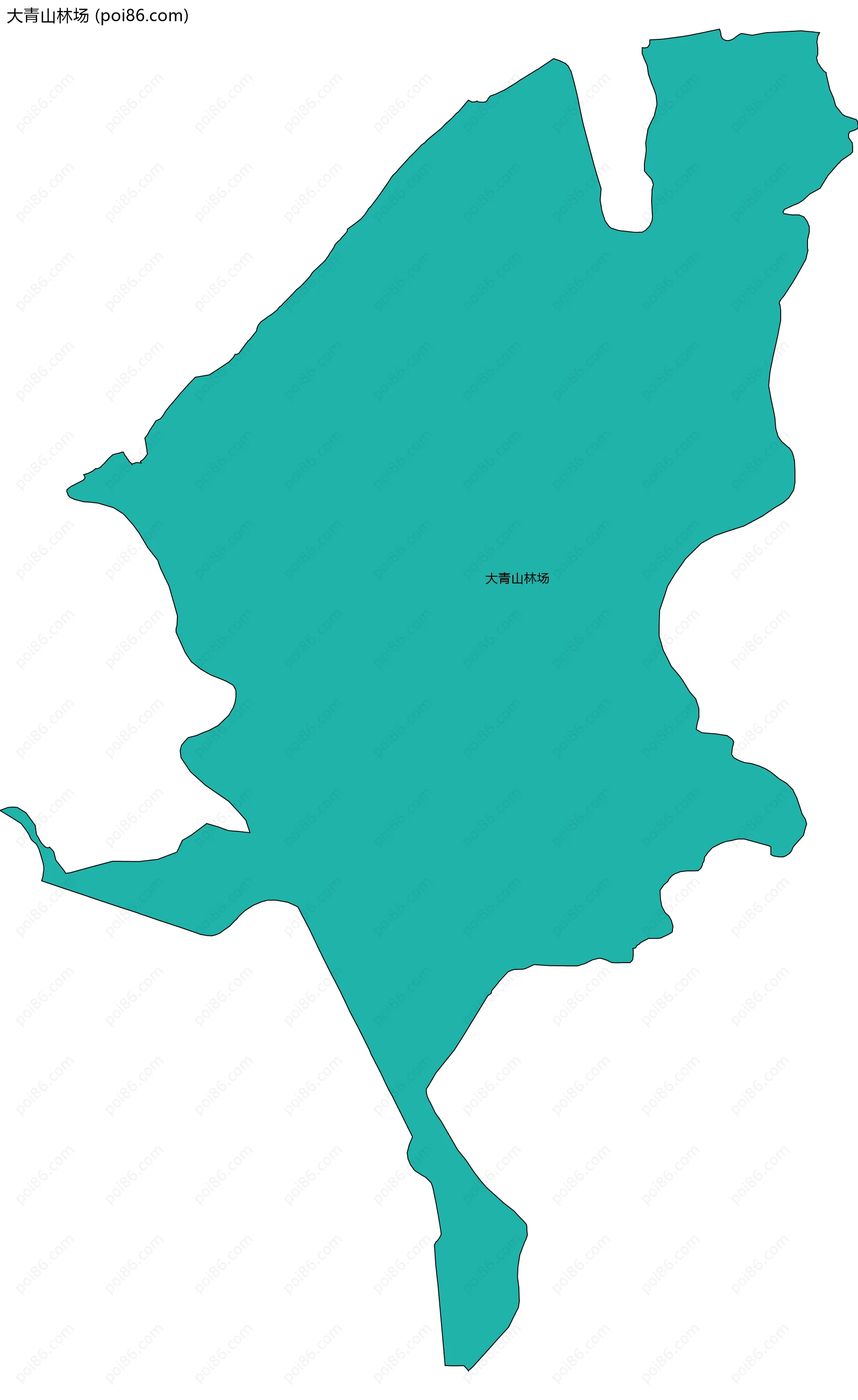 大青山林场边界地图