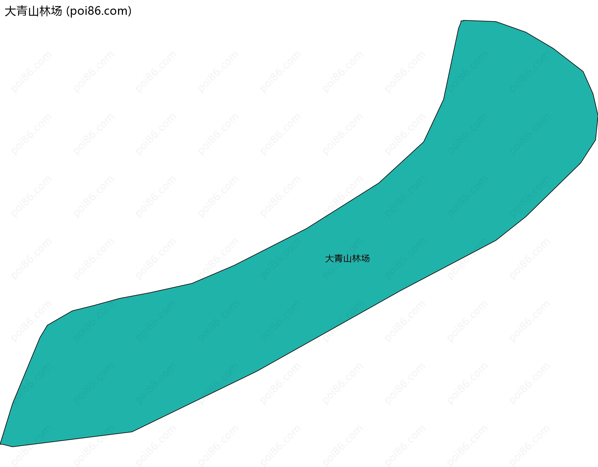 大青山林场边界地图