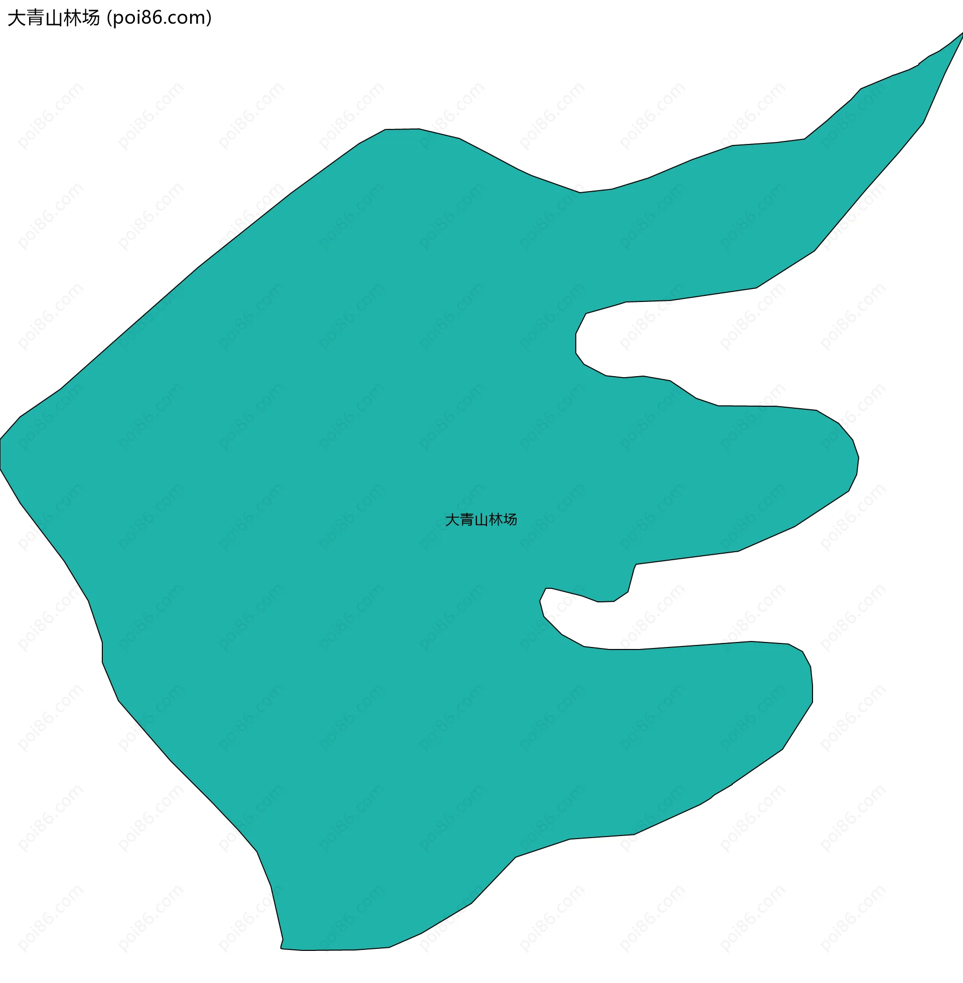 大青山林场边界地图