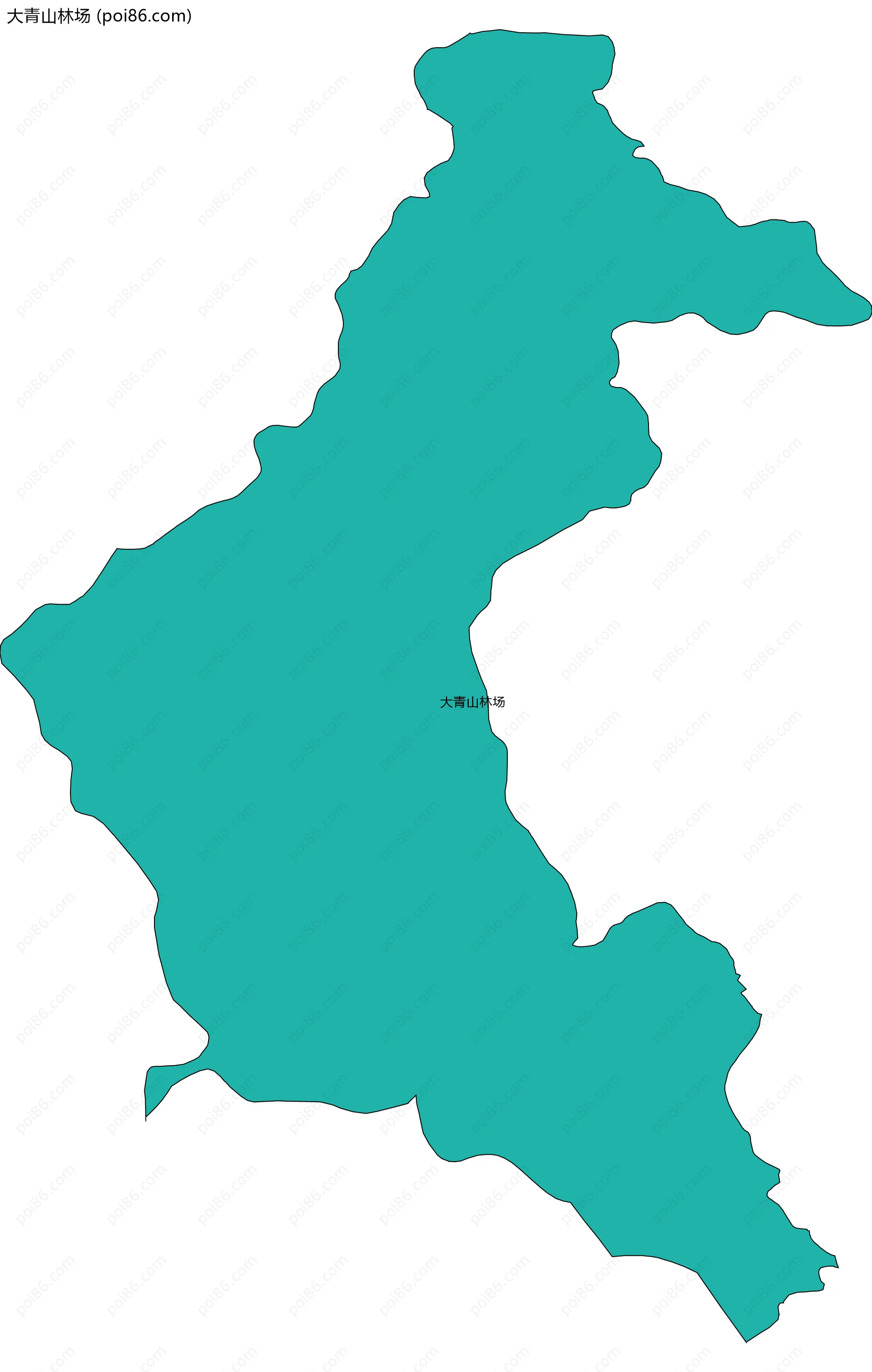 大青山林场边界地图