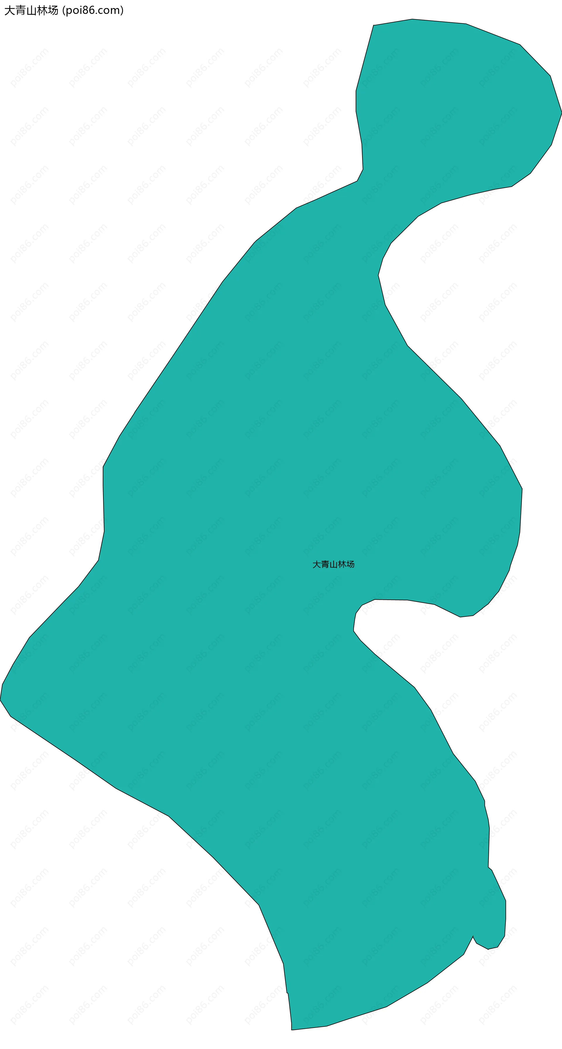 大青山林场边界地图