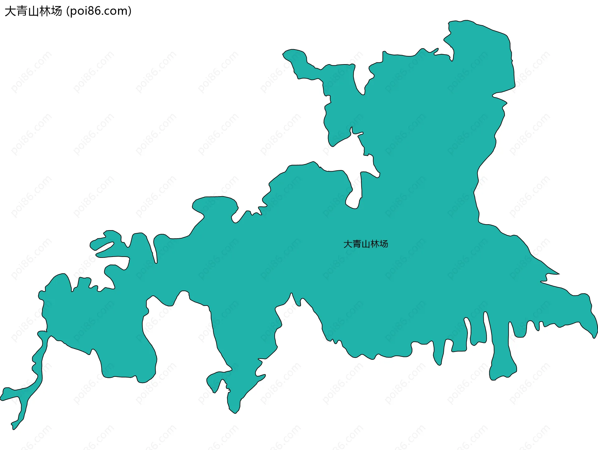 大青山林场边界地图