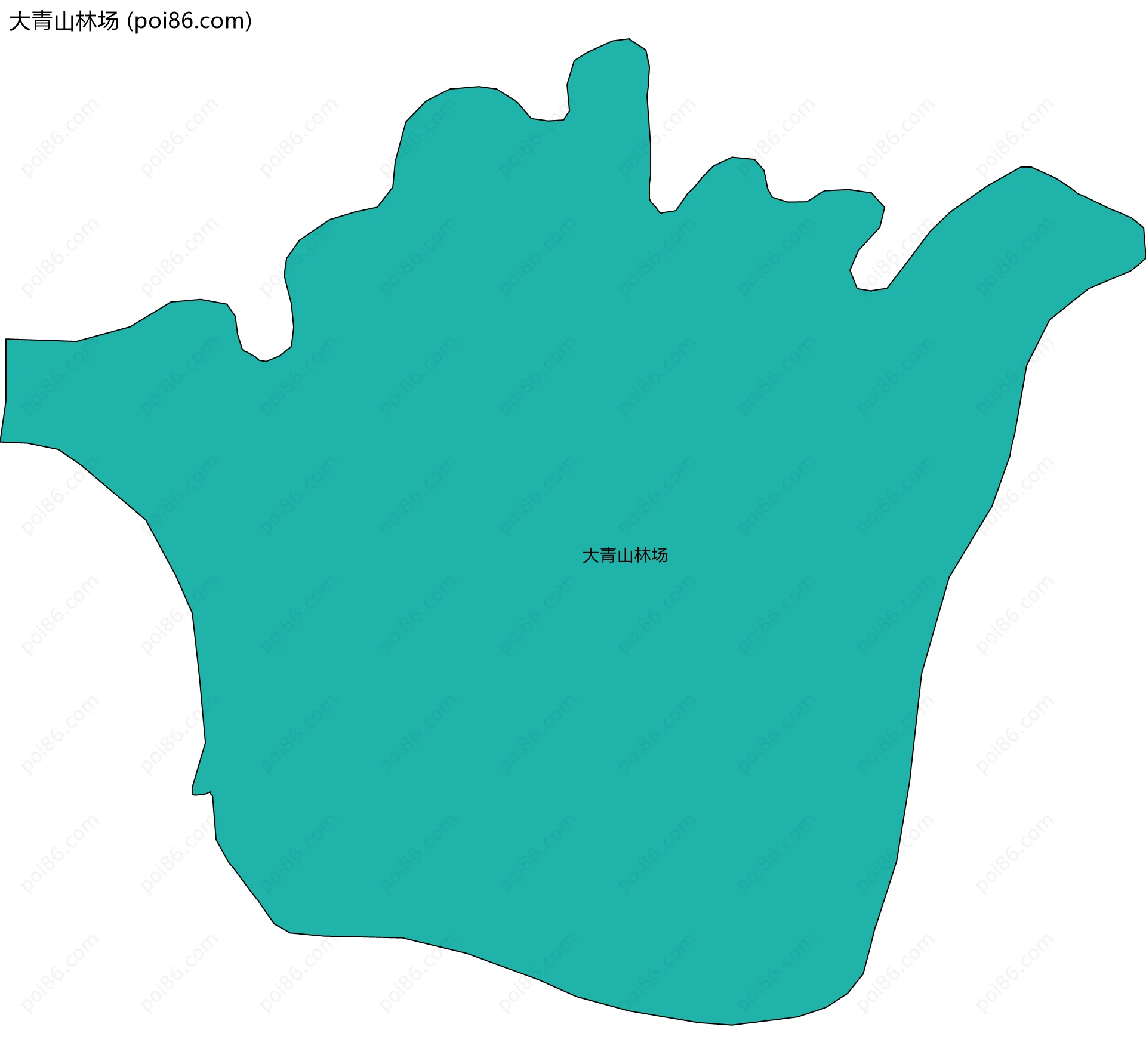 大青山林场边界地图