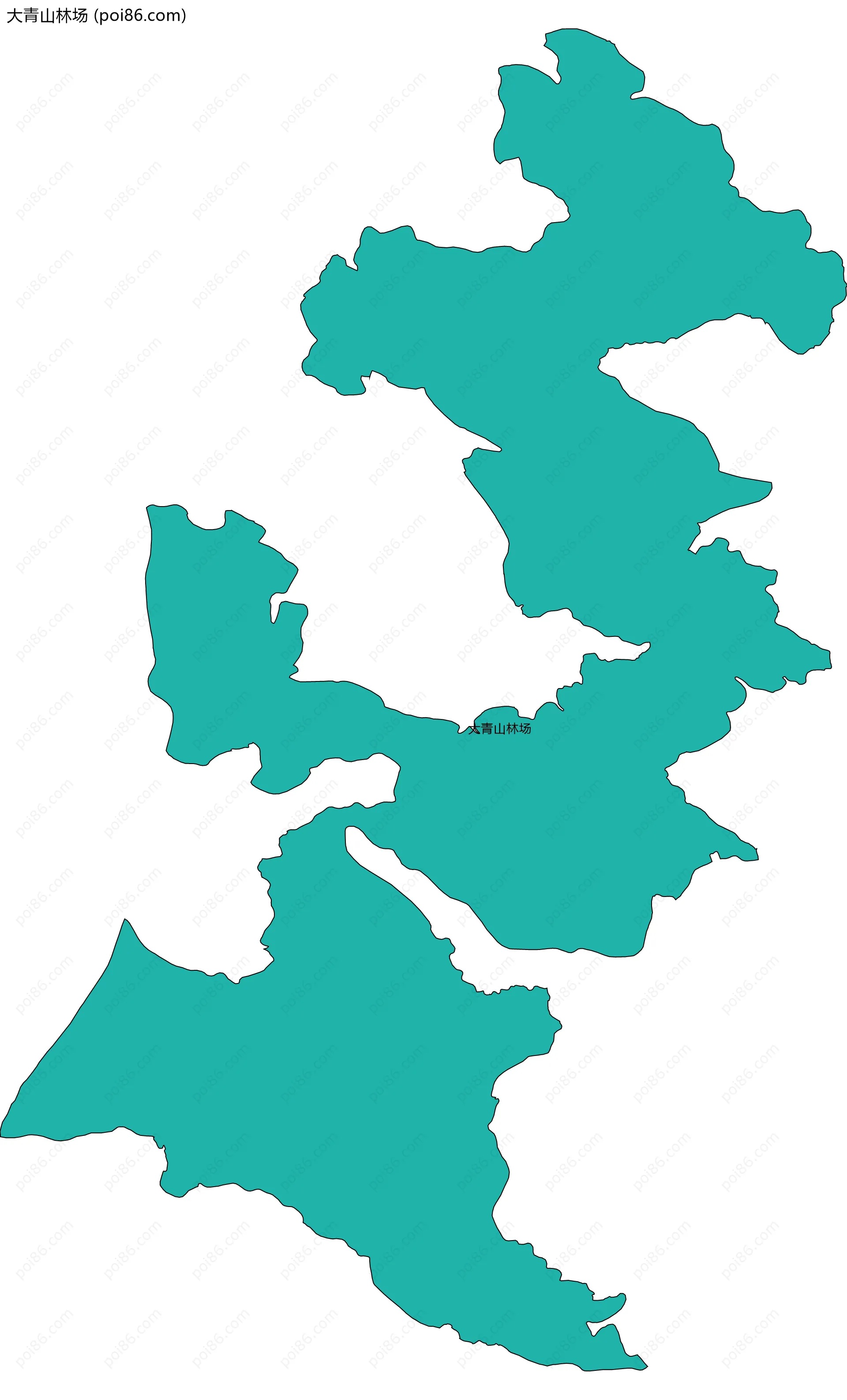 大青山林场边界地图