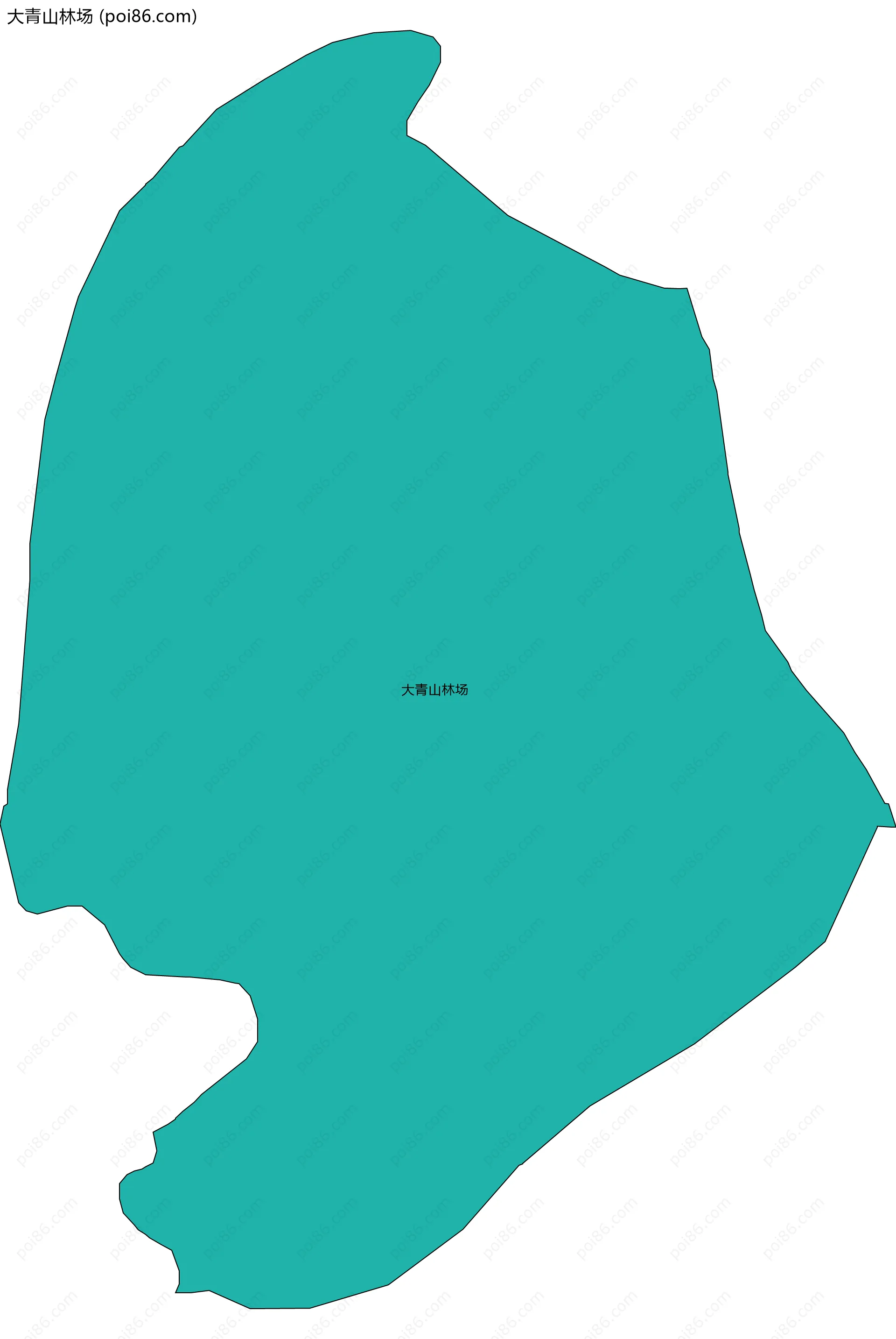 大青山林场边界地图