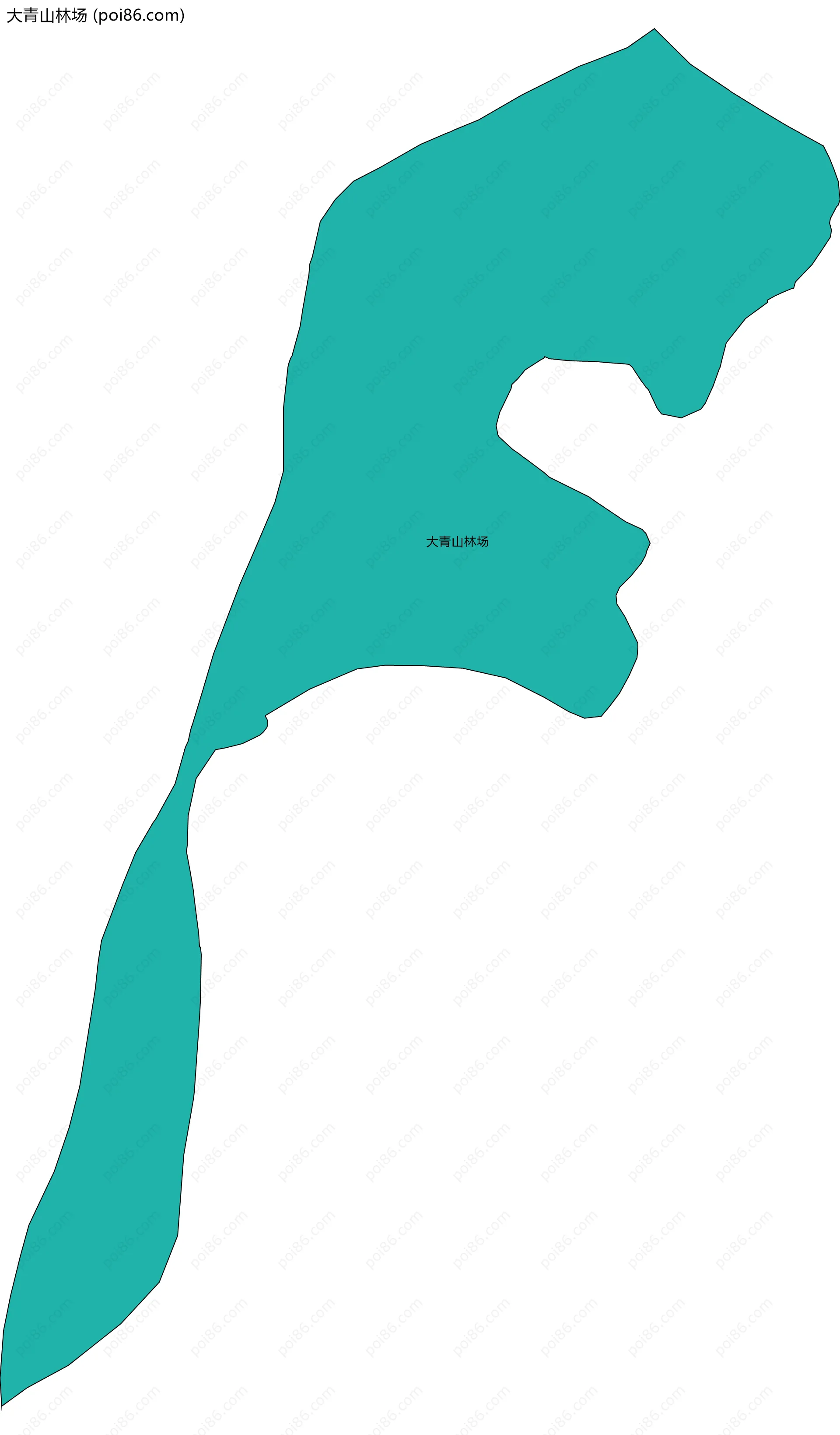 大青山林场边界地图