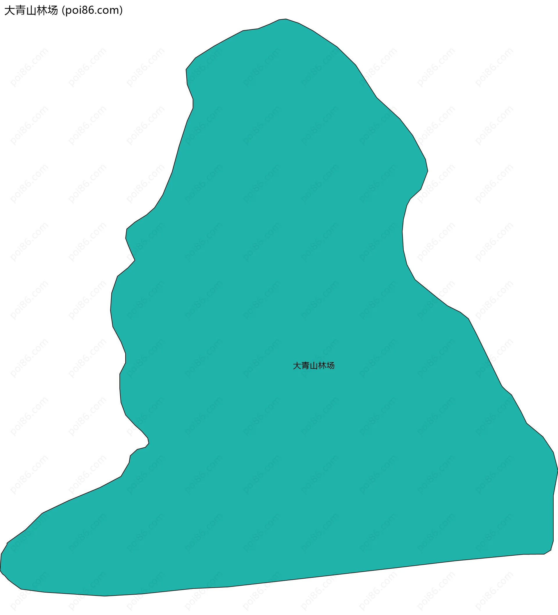 大青山林场边界地图