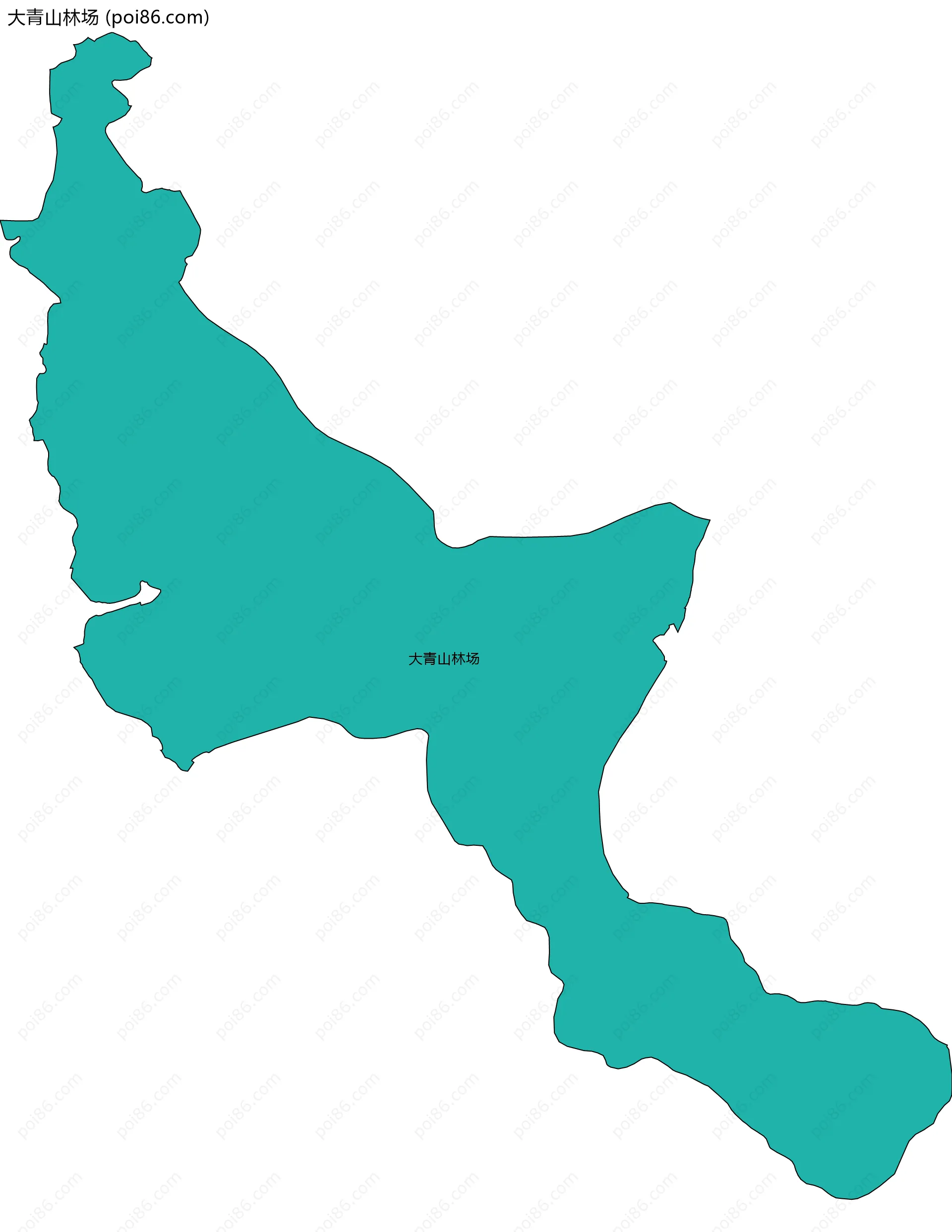 大青山林场边界地图