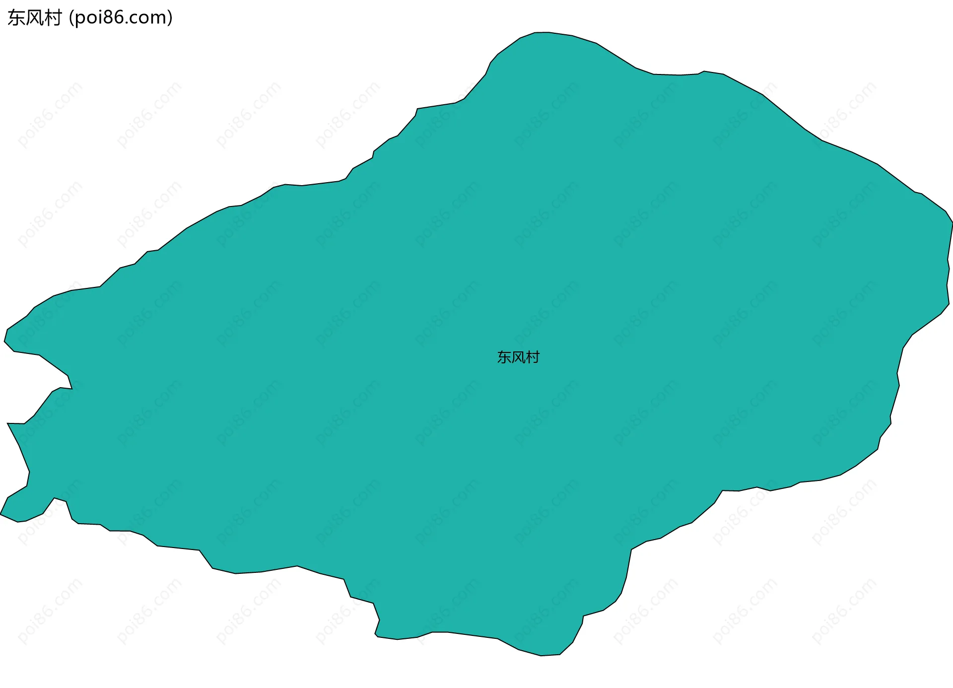 东风村边界地图