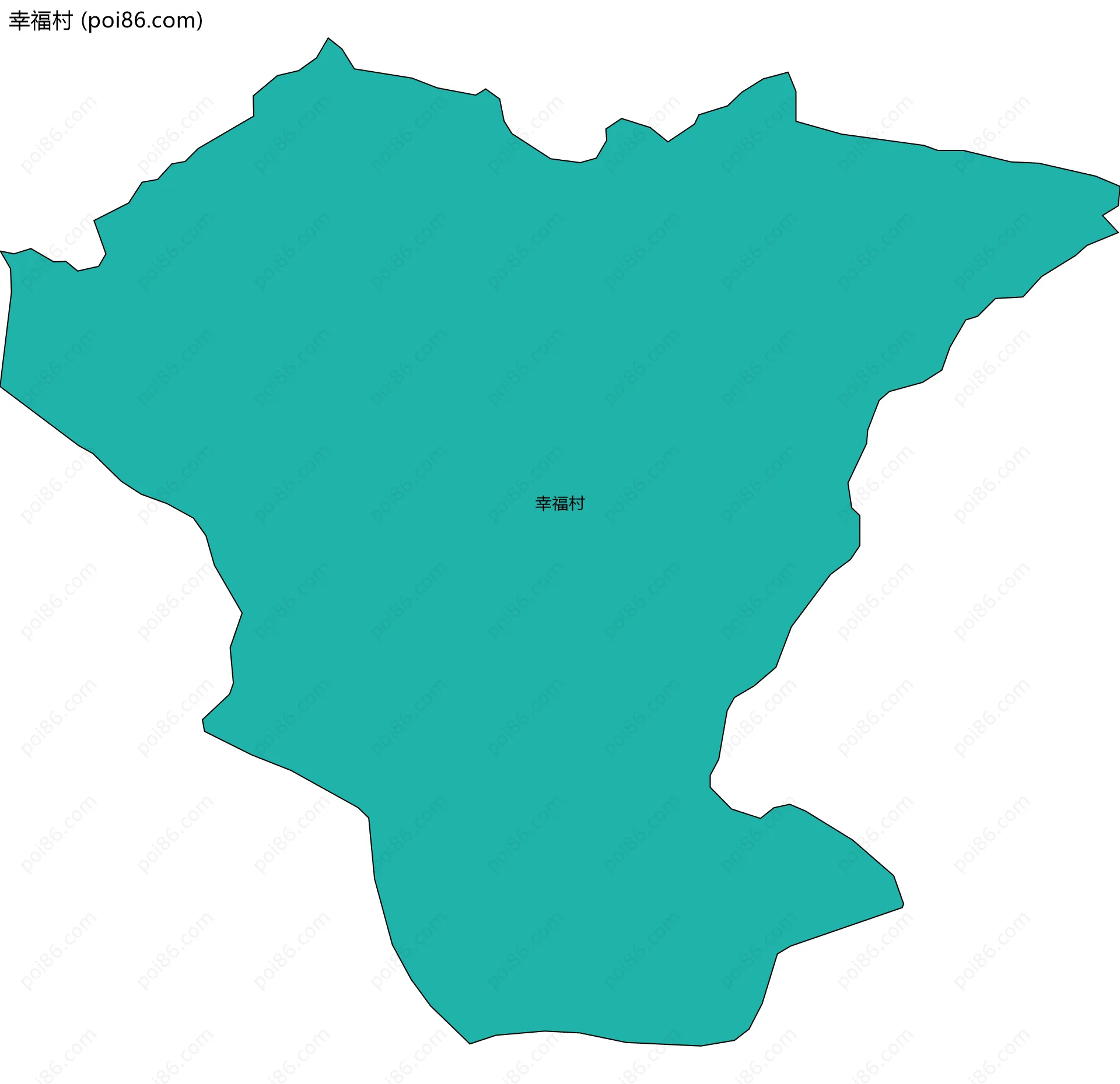 幸福村边界地图