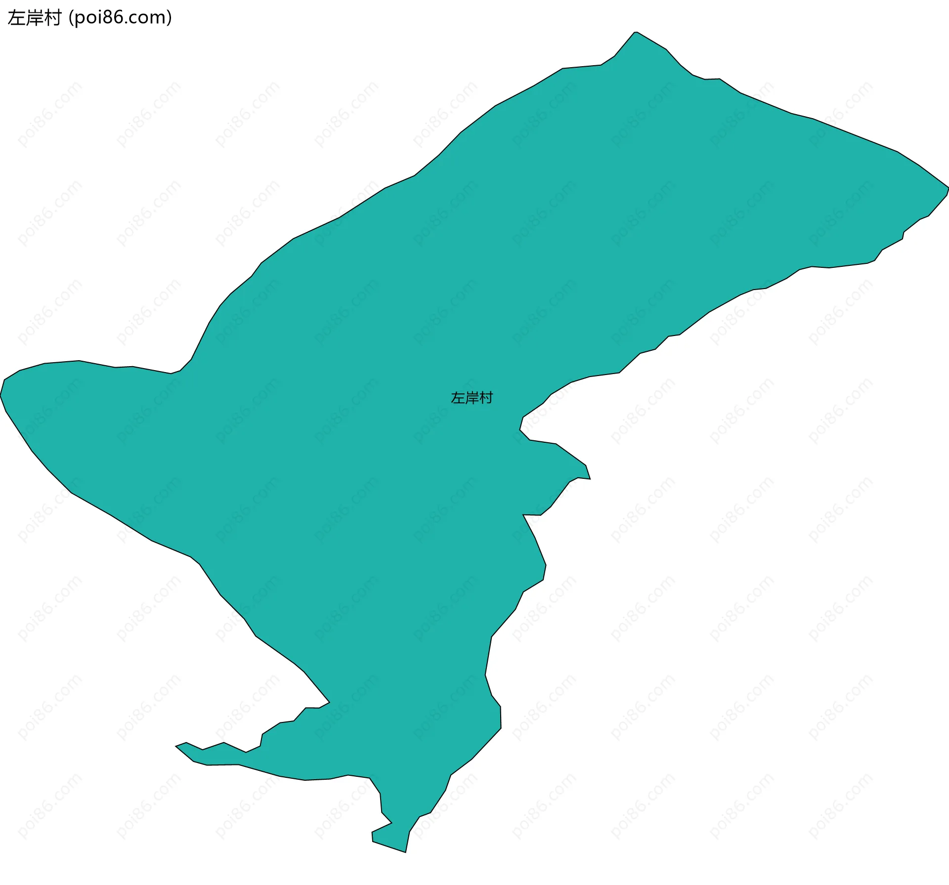 左岸村边界地图