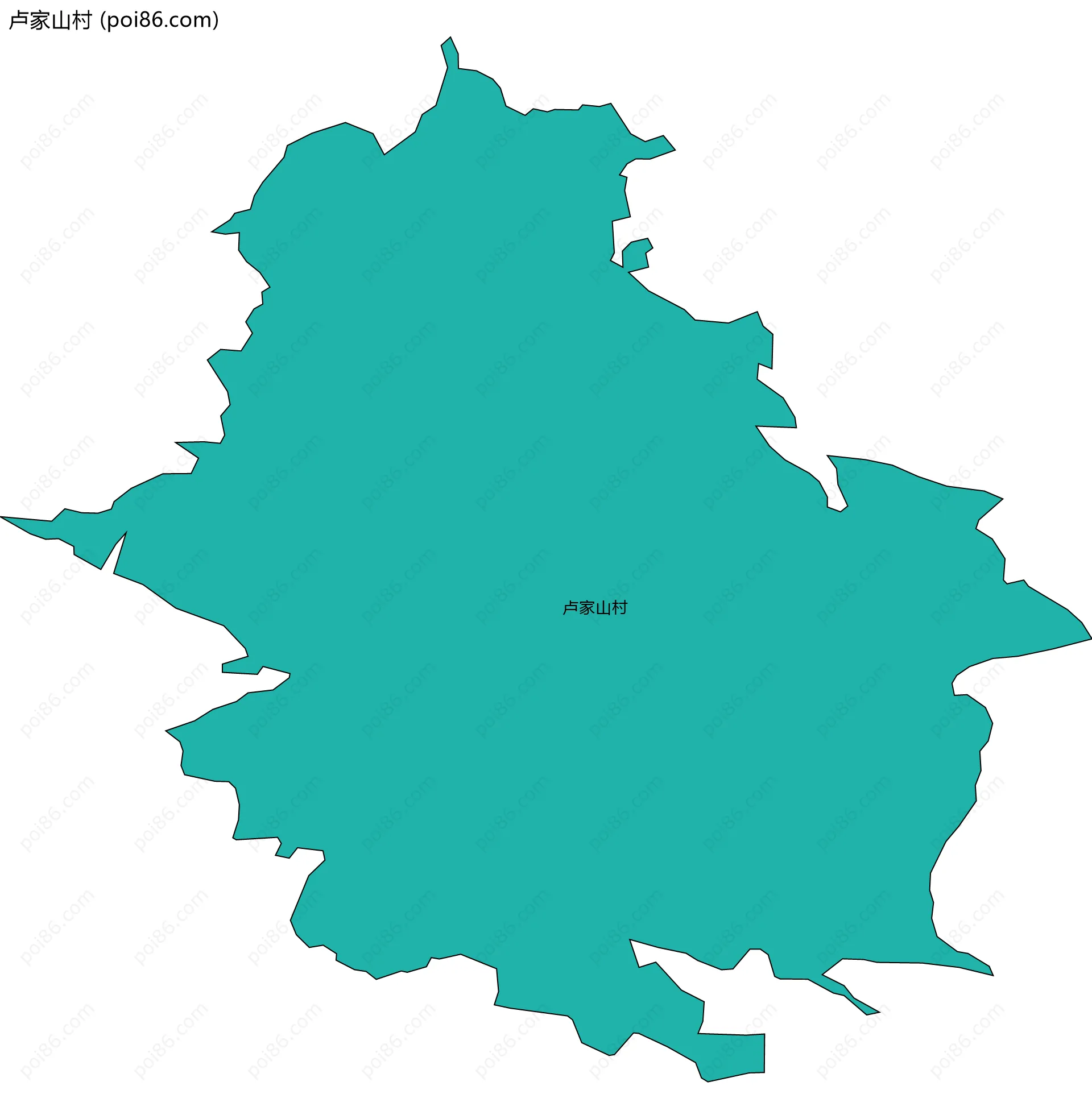卢家山村边界地图