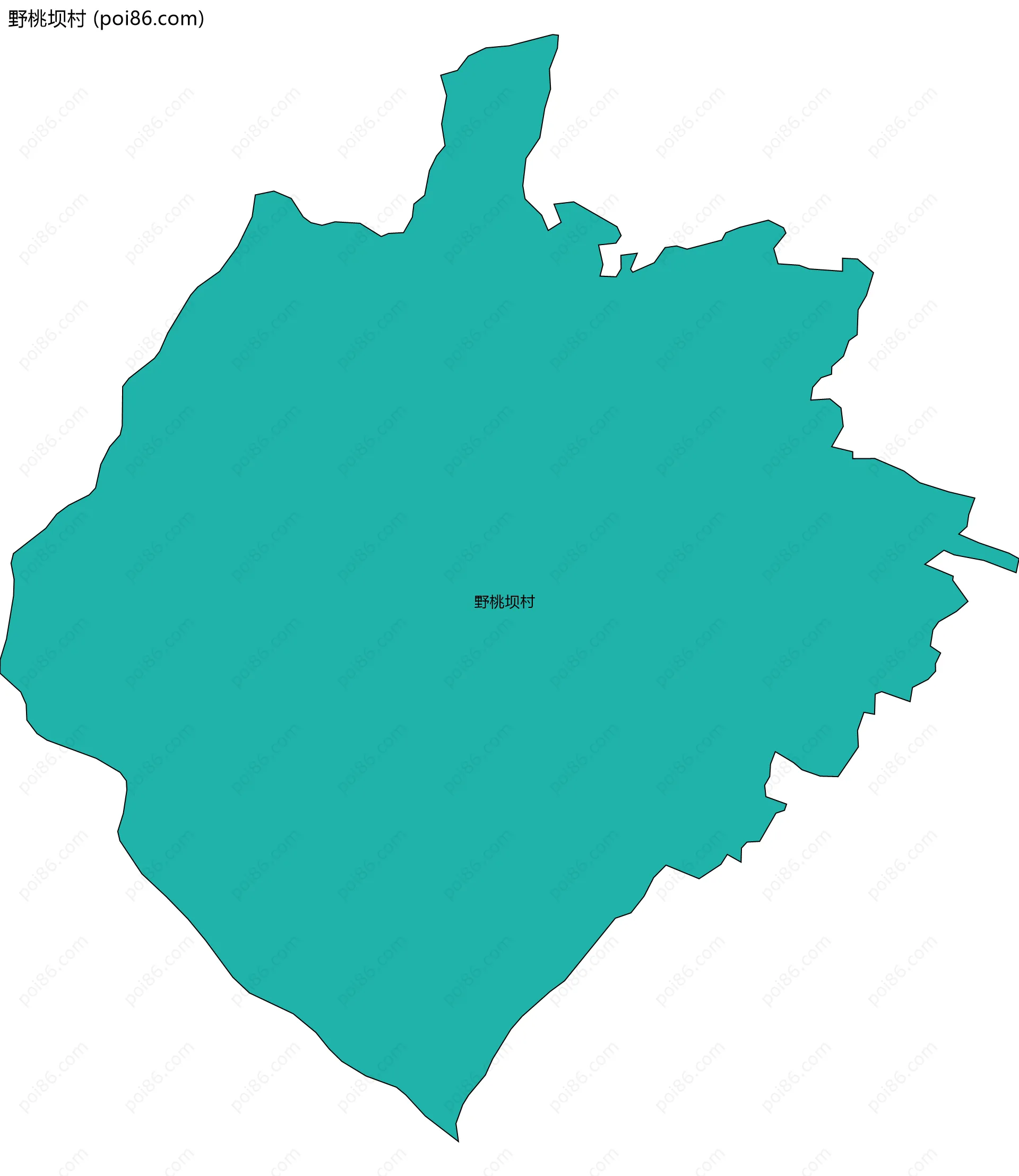 野桃坝村边界地图