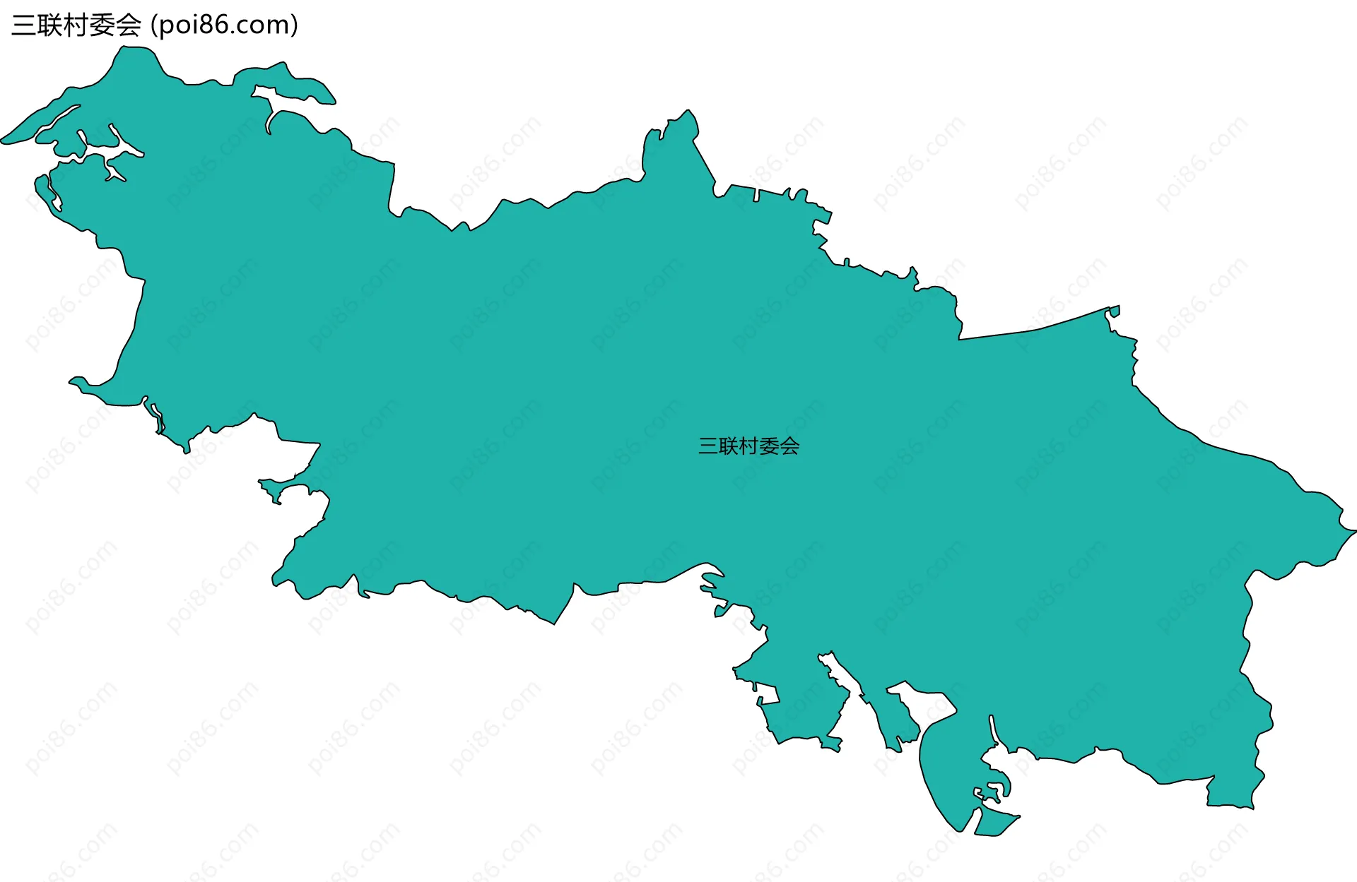 三联村委会边界地图