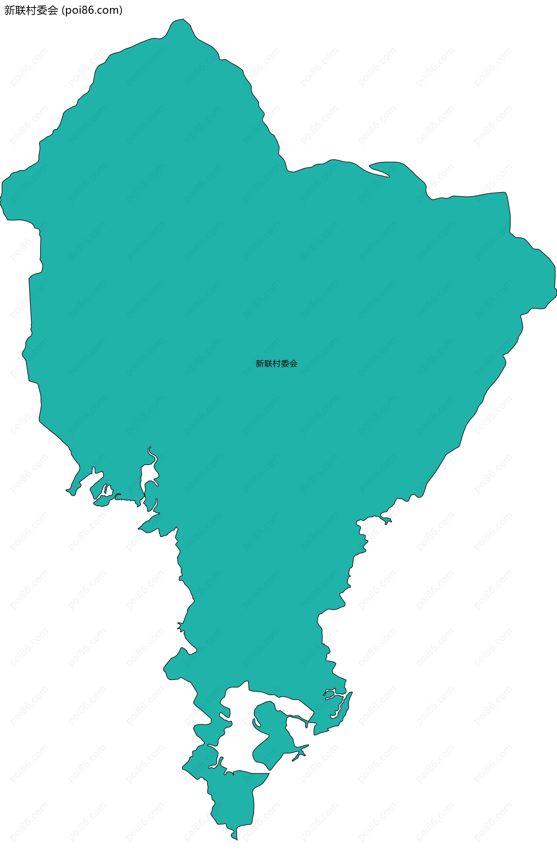 新联村委会边界地图