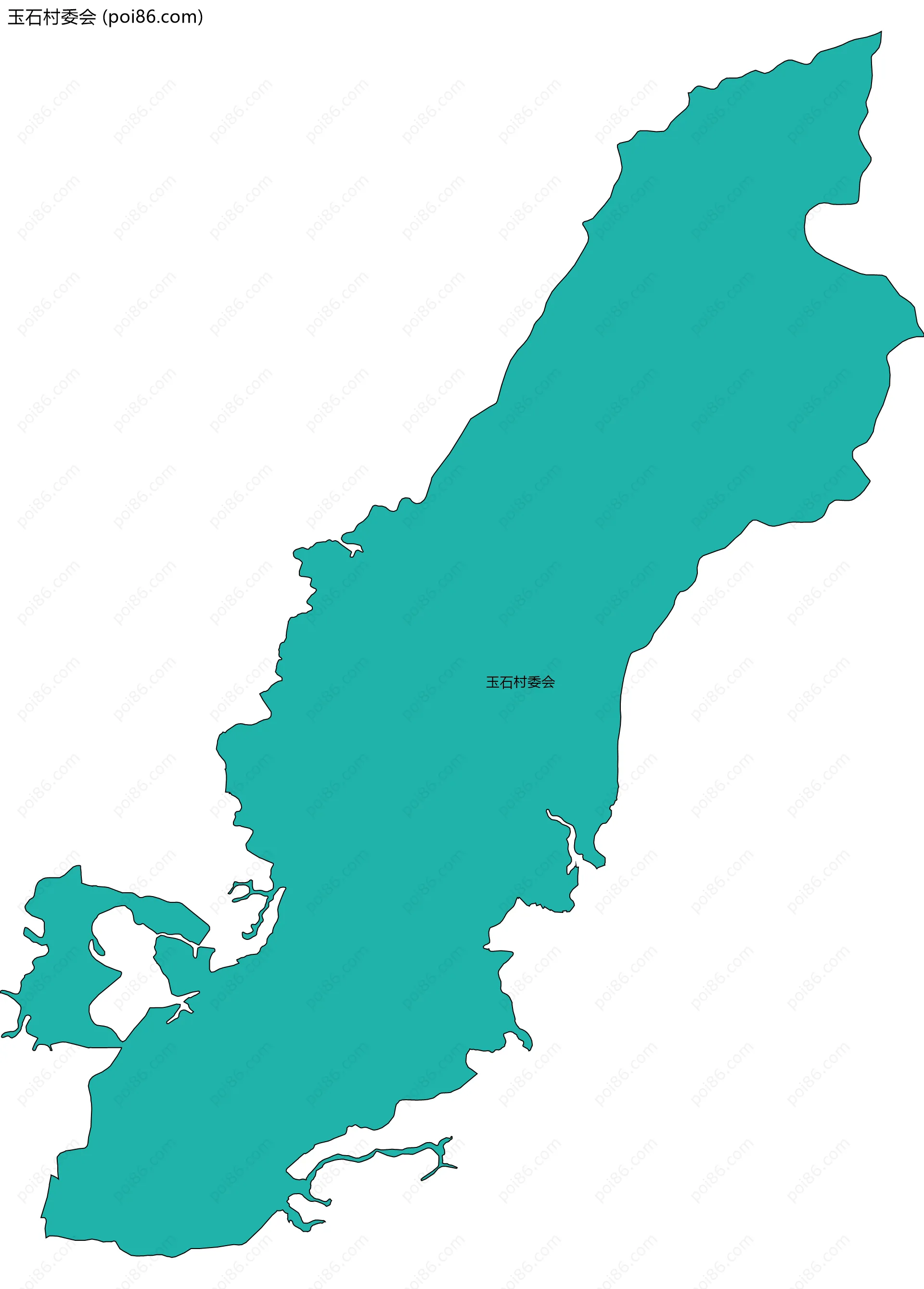 玉石村委会边界地图