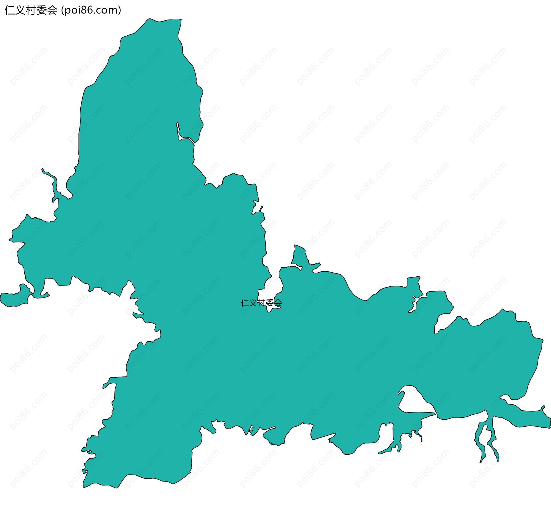仁义村委会边界地图