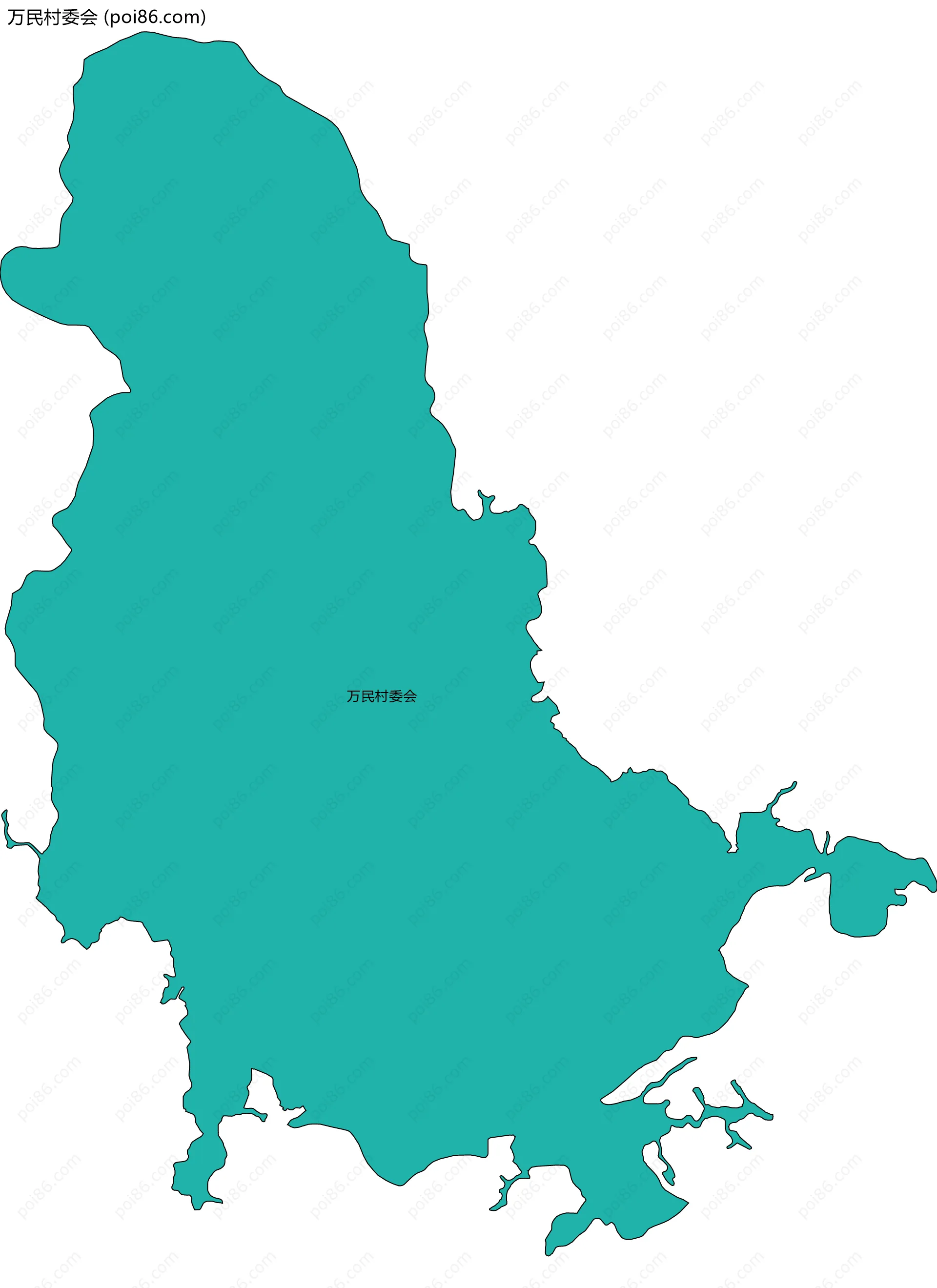 万民村委会边界地图