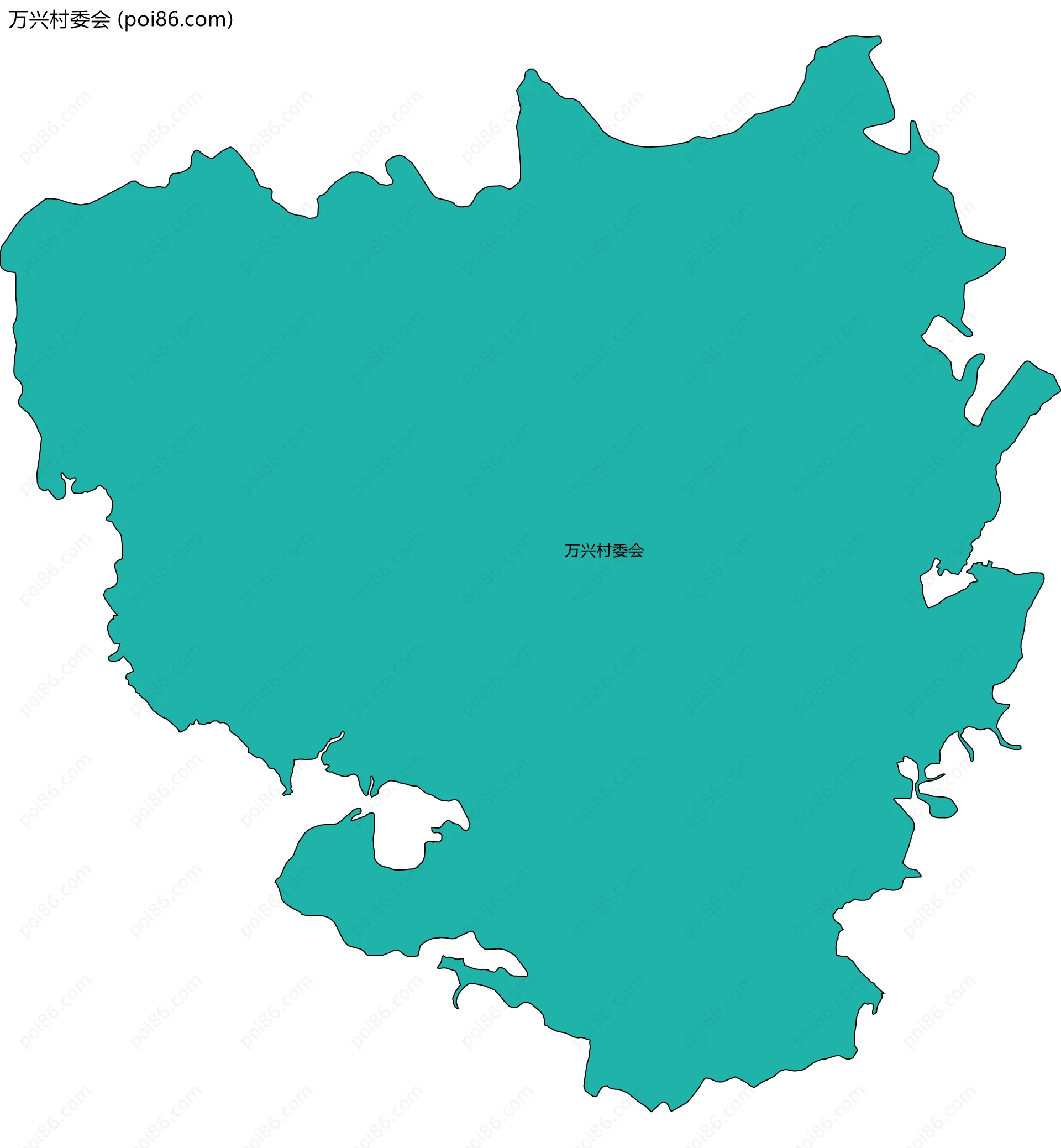 万兴村委会边界地图