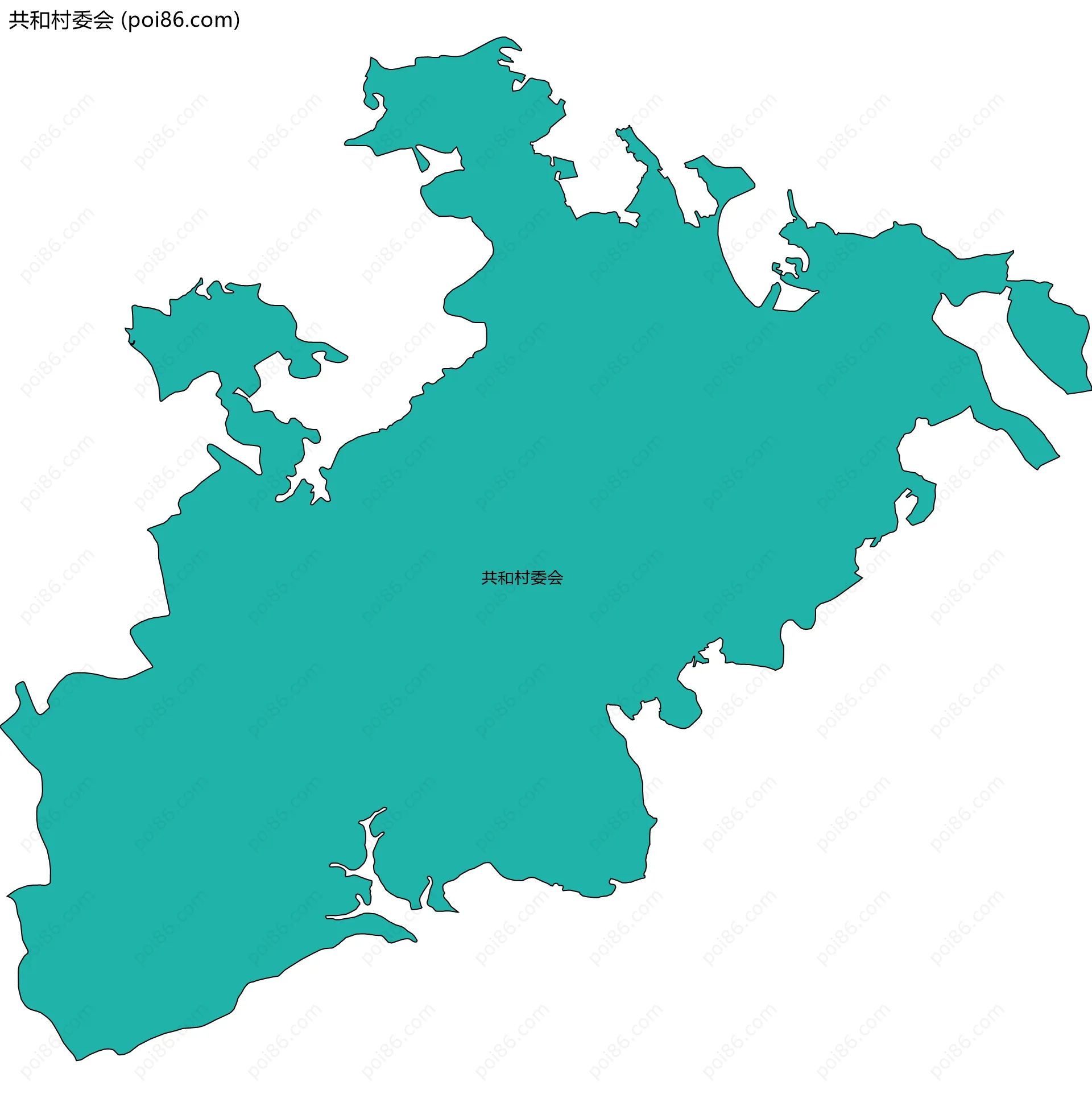 共和村委会边界地图