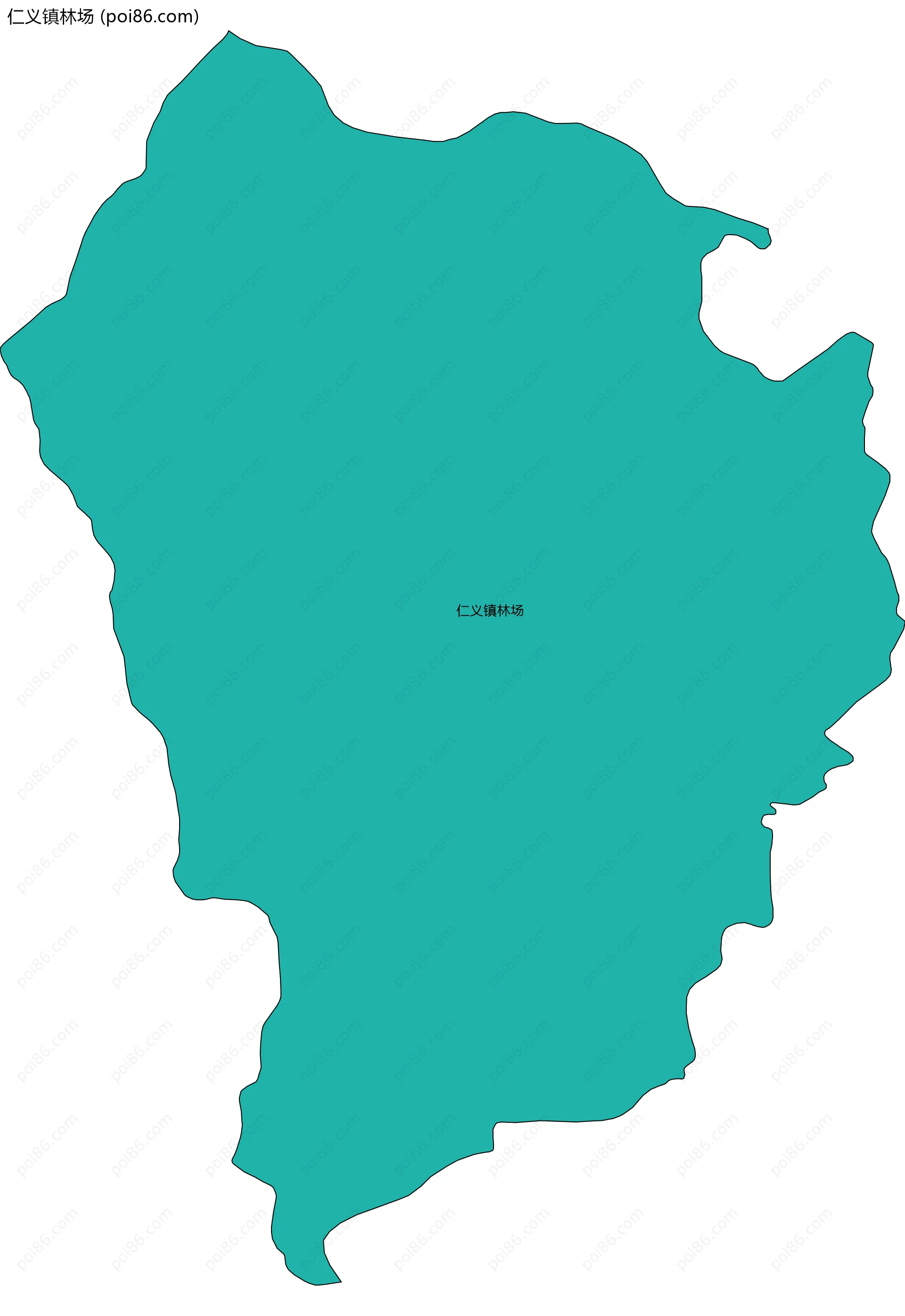 仁义镇林场边界地图