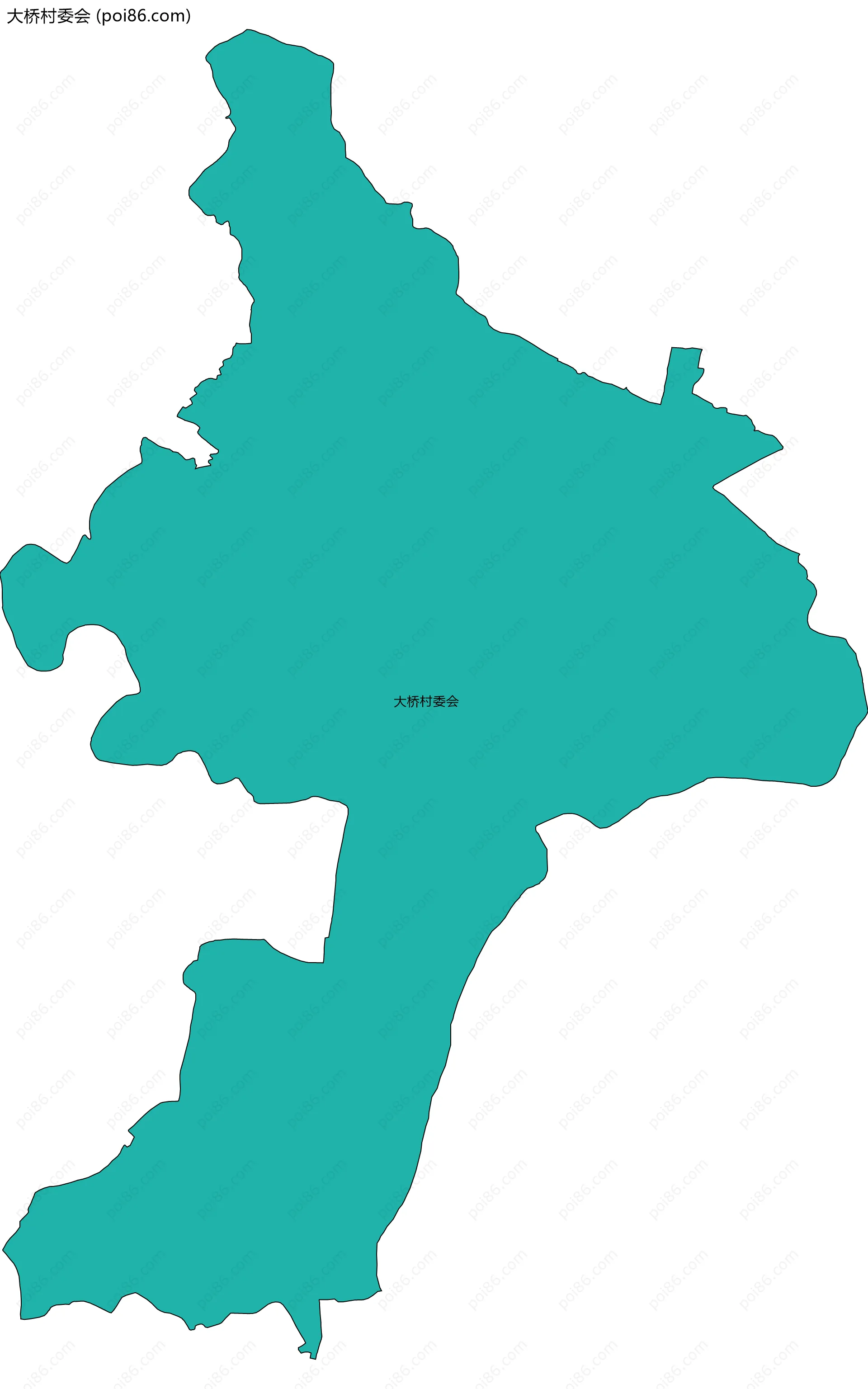 大桥村委会边界地图