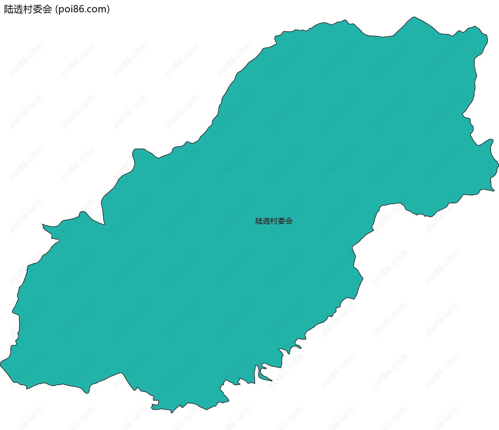陆透村委会边界地图