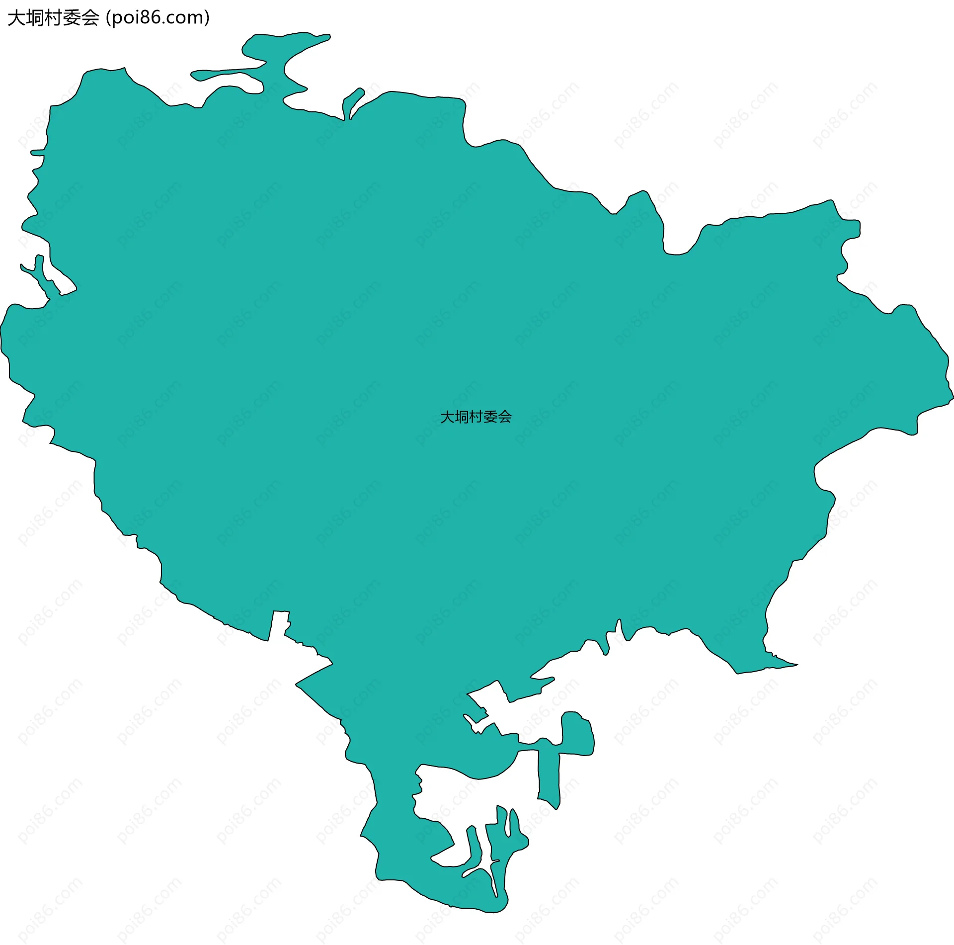 大垌村委会边界地图