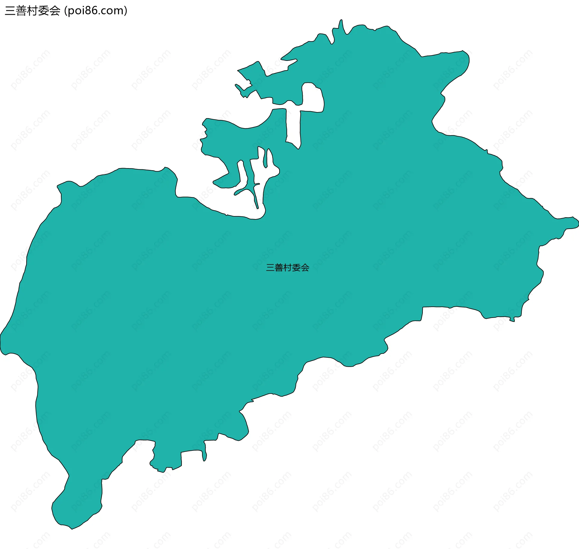 三善村委会边界地图