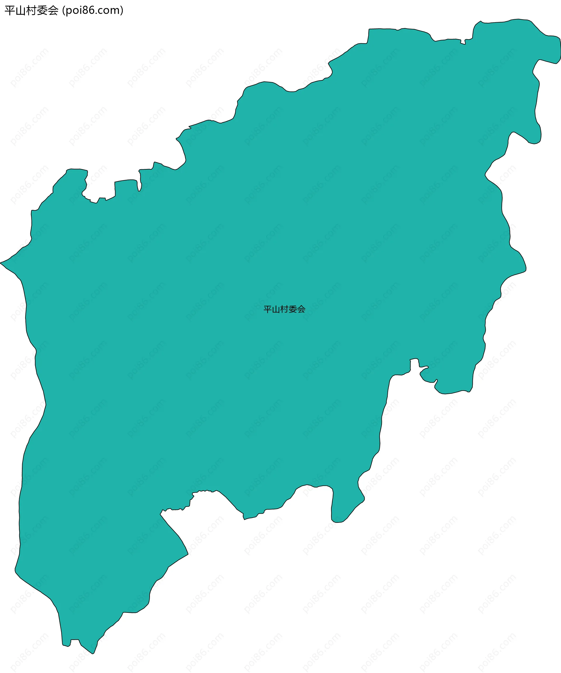 平山村委会边界地图