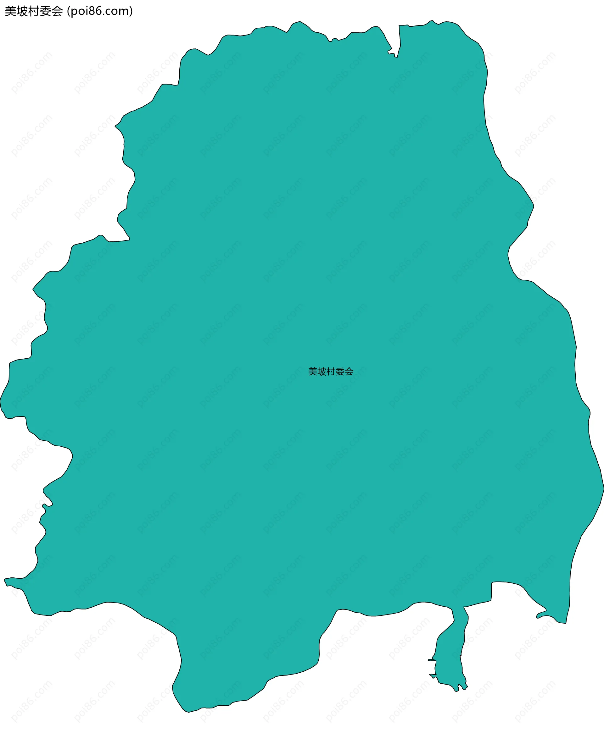 美坡村委会边界地图