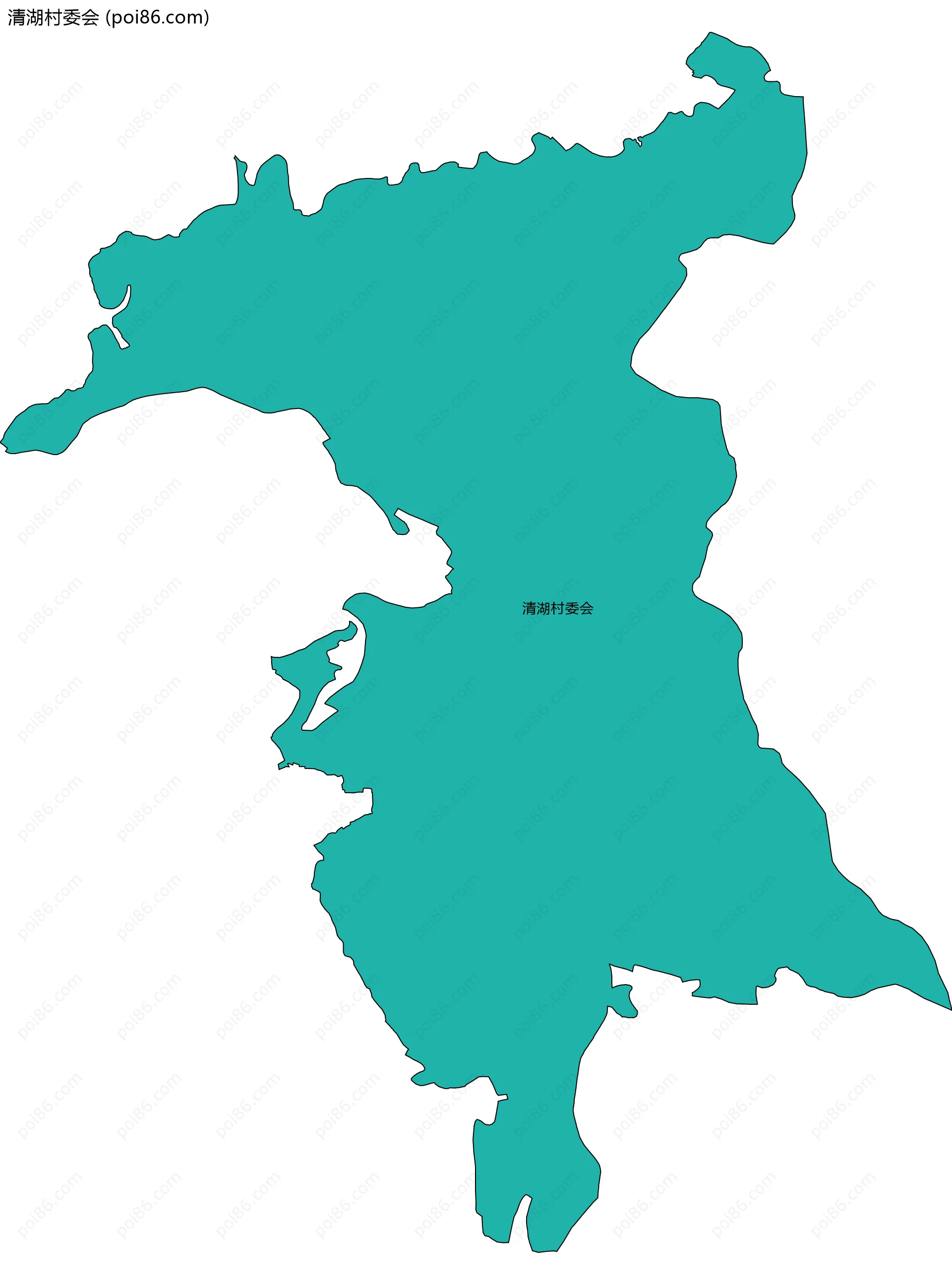 清湖村委会边界地图