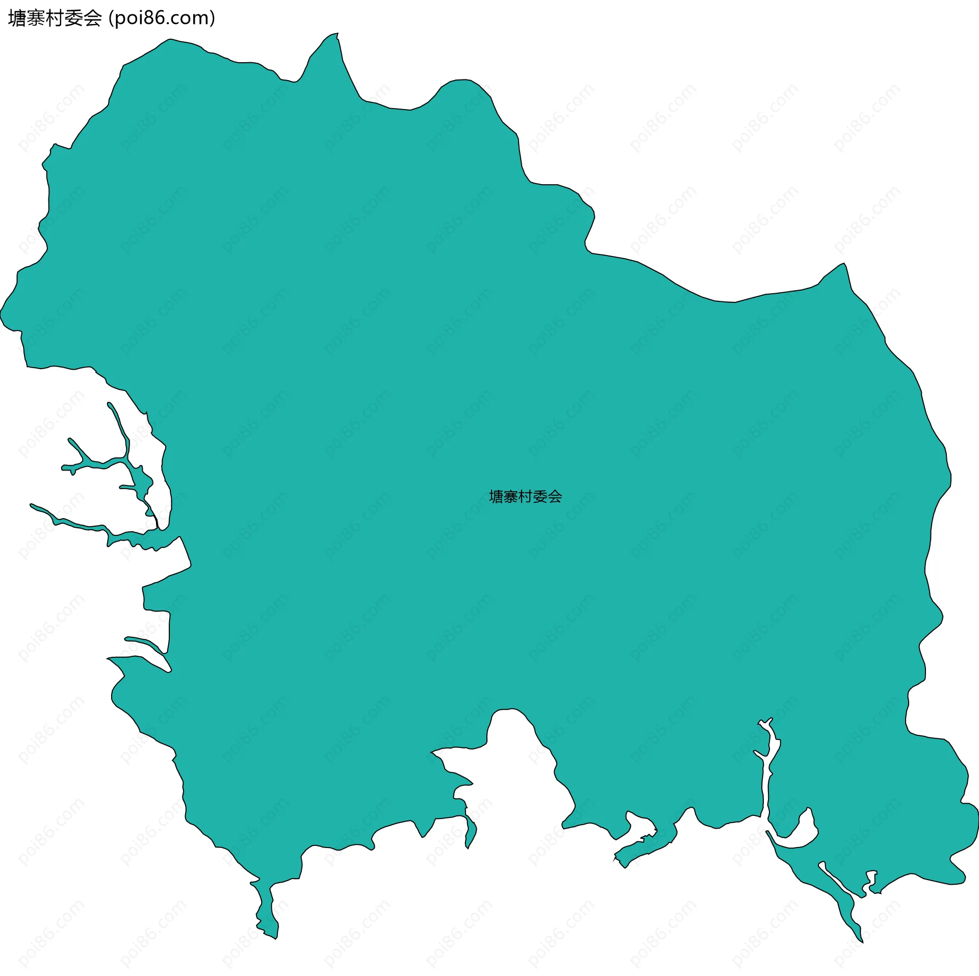 塘寨村委会边界地图