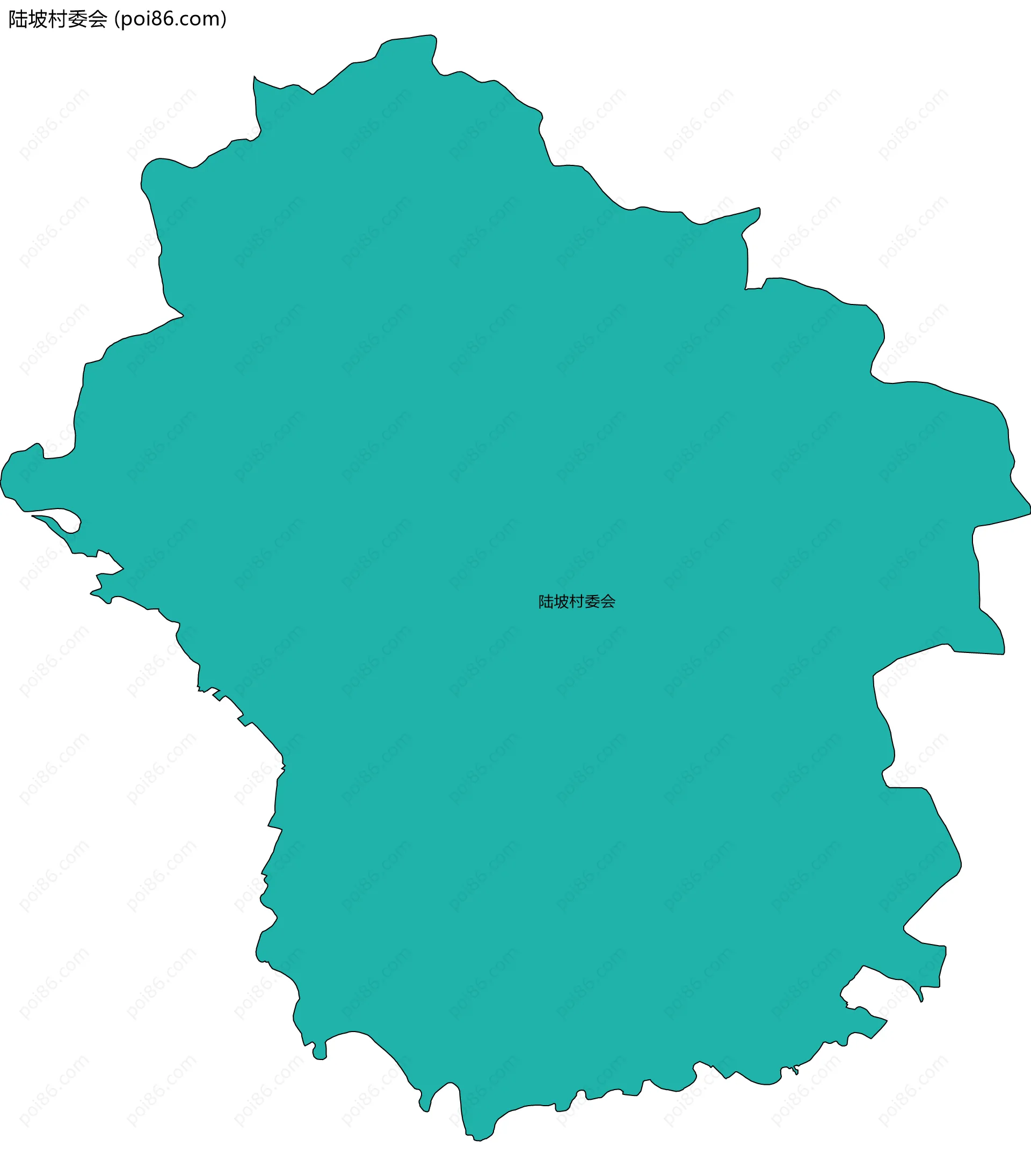 陆坡村委会边界地图