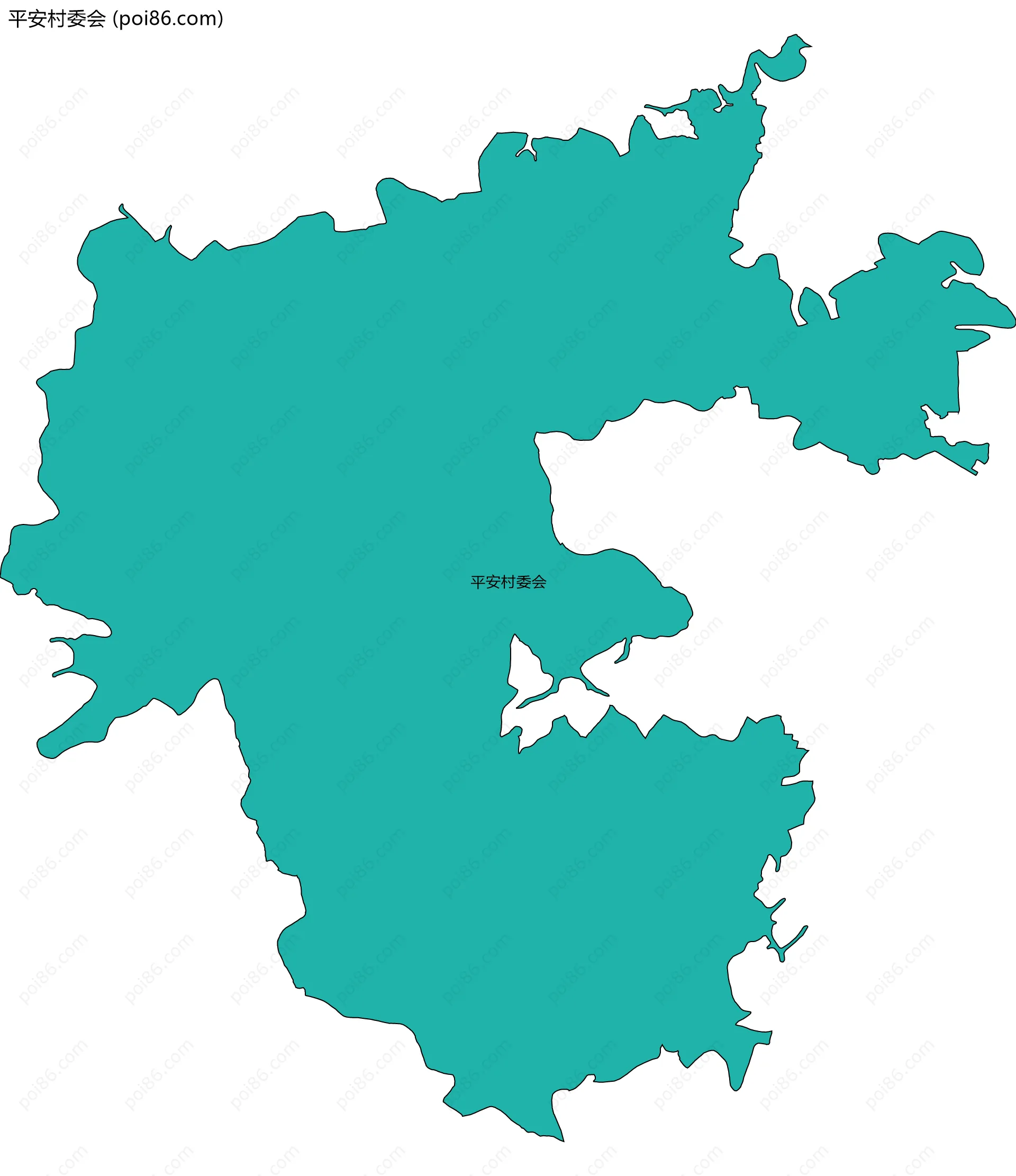 平安村委会边界地图