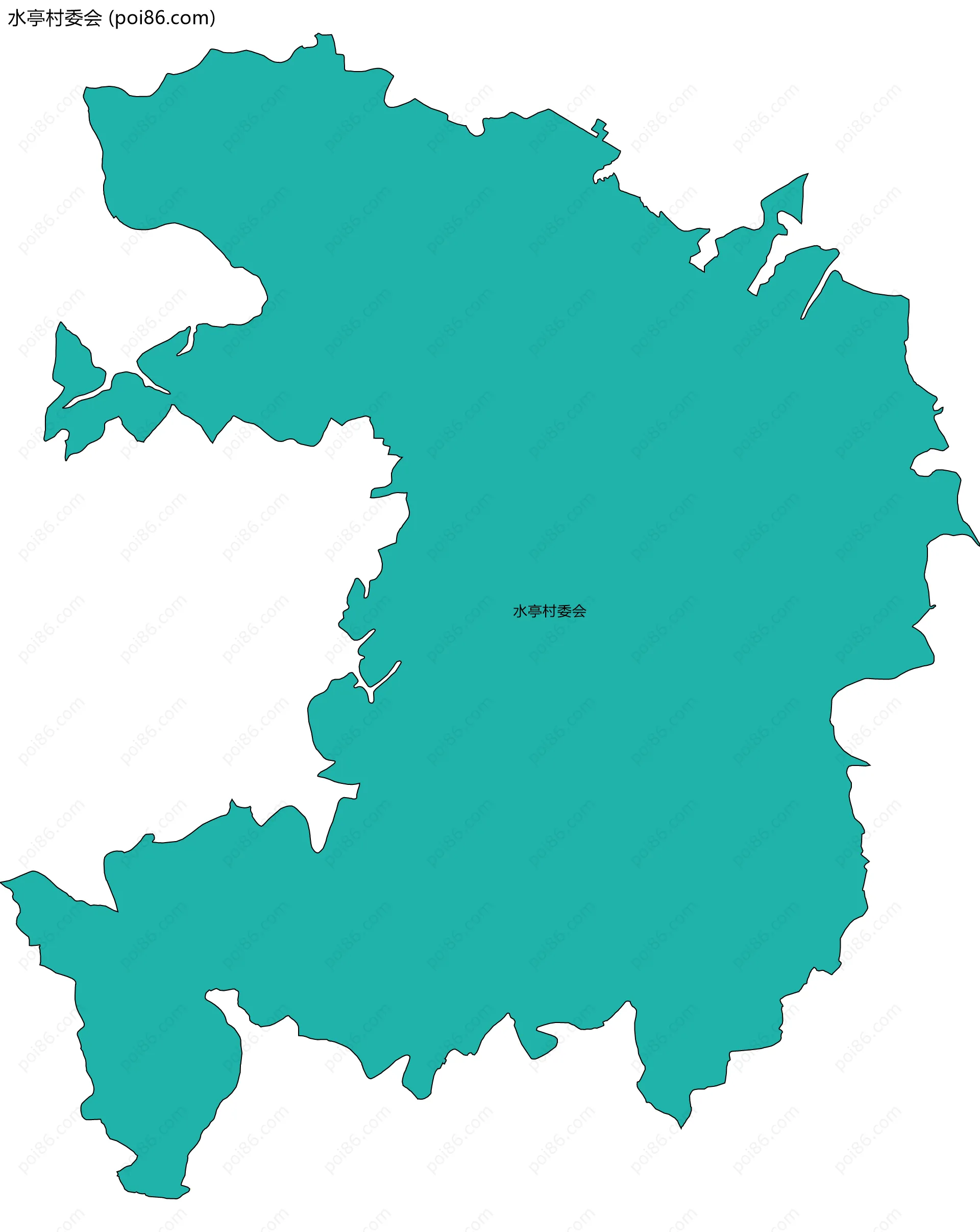 水亭村委会边界地图