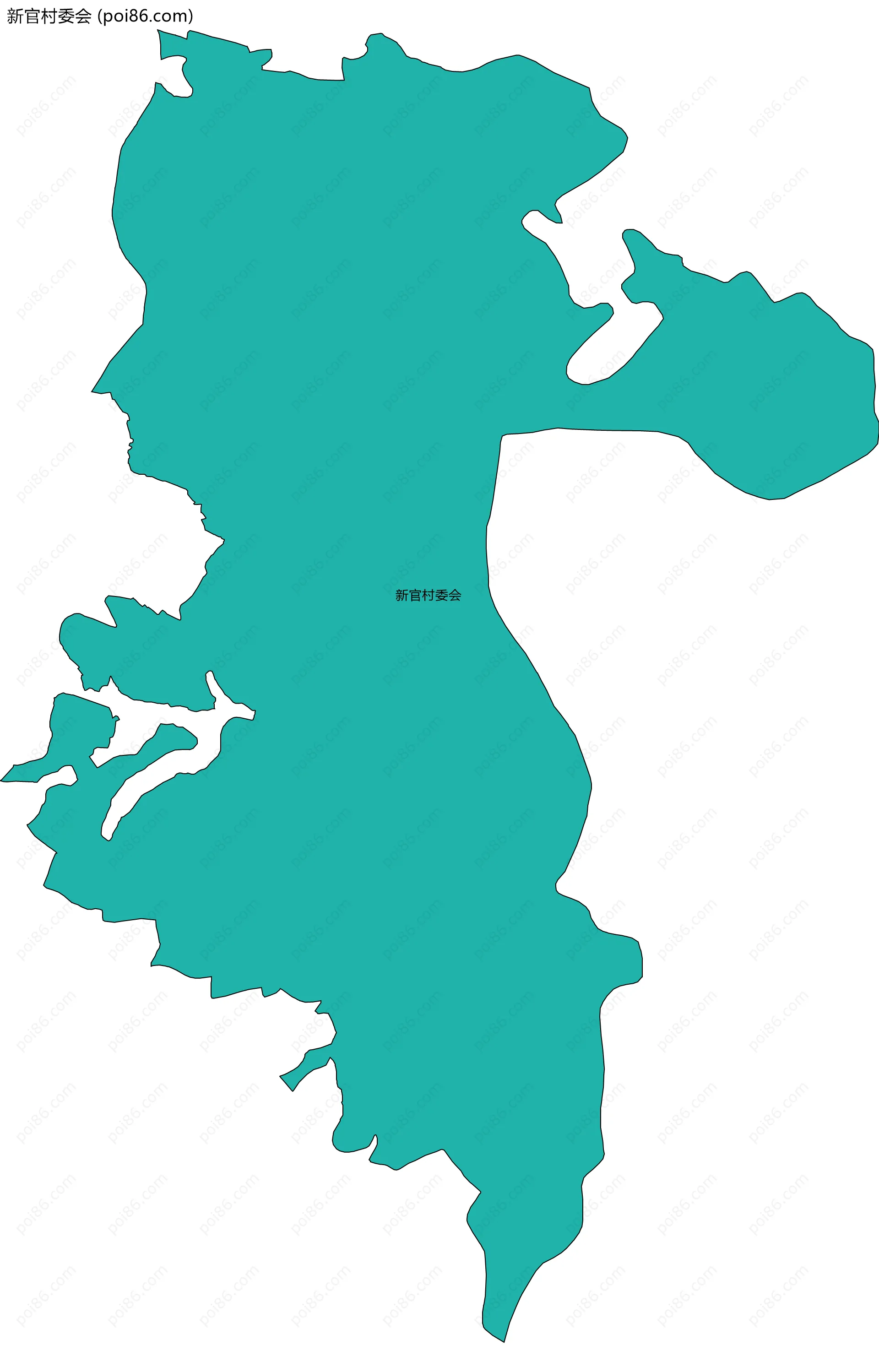 新官村委会边界地图