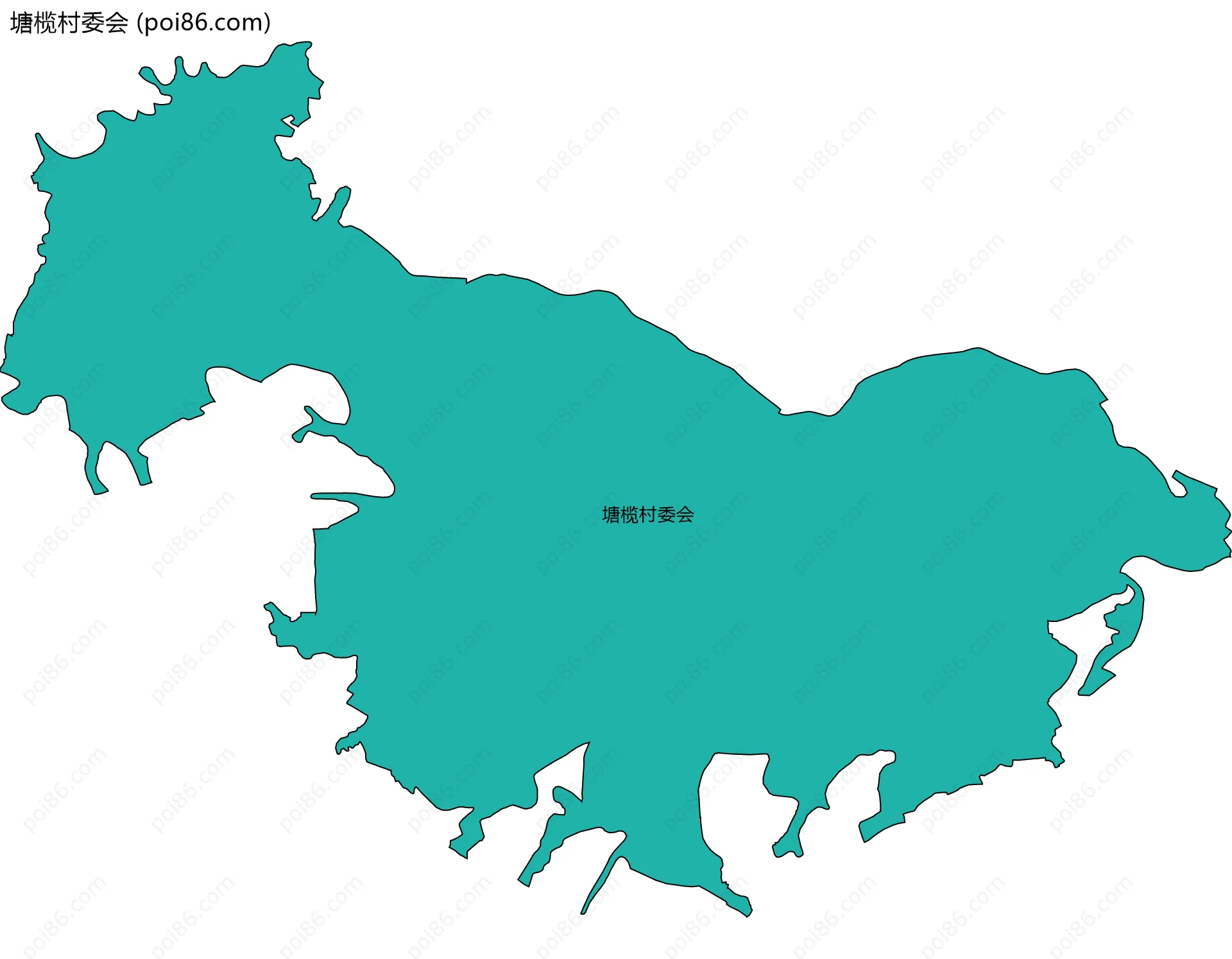 塘榄村委会边界地图