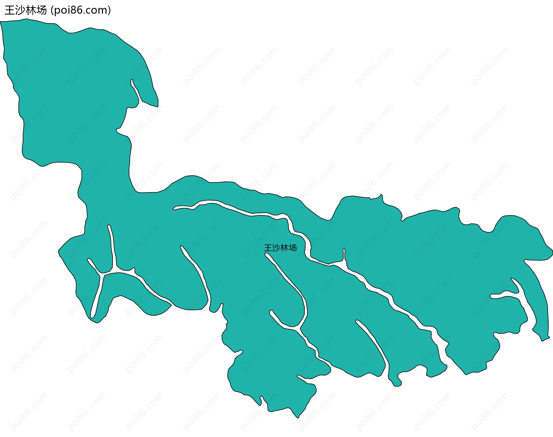 王沙林场边界地图