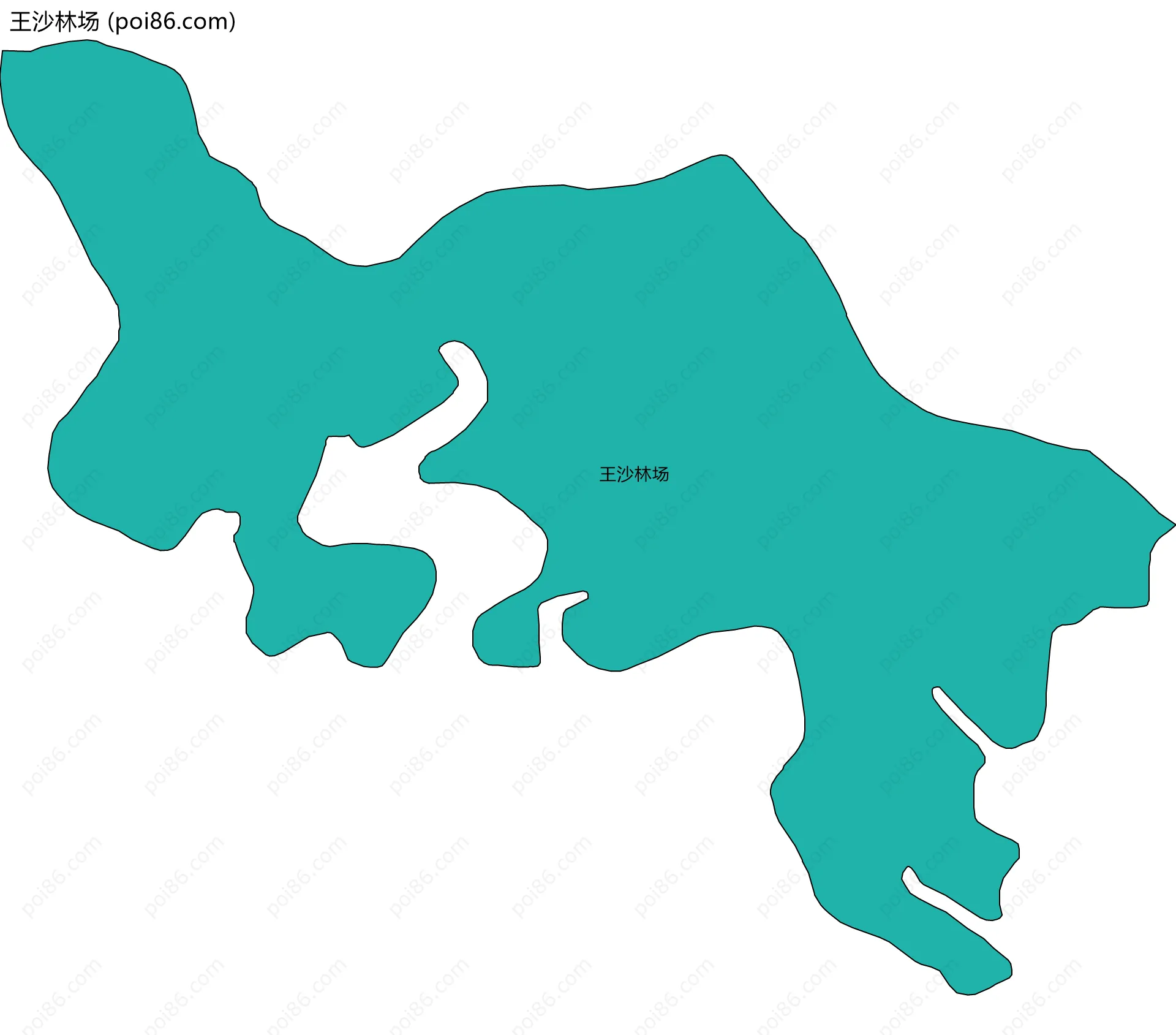 王沙林场边界地图